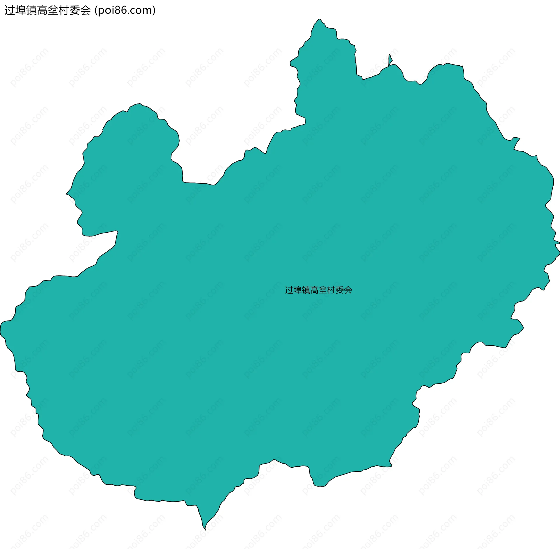 过埠镇高坌村委会边界地图