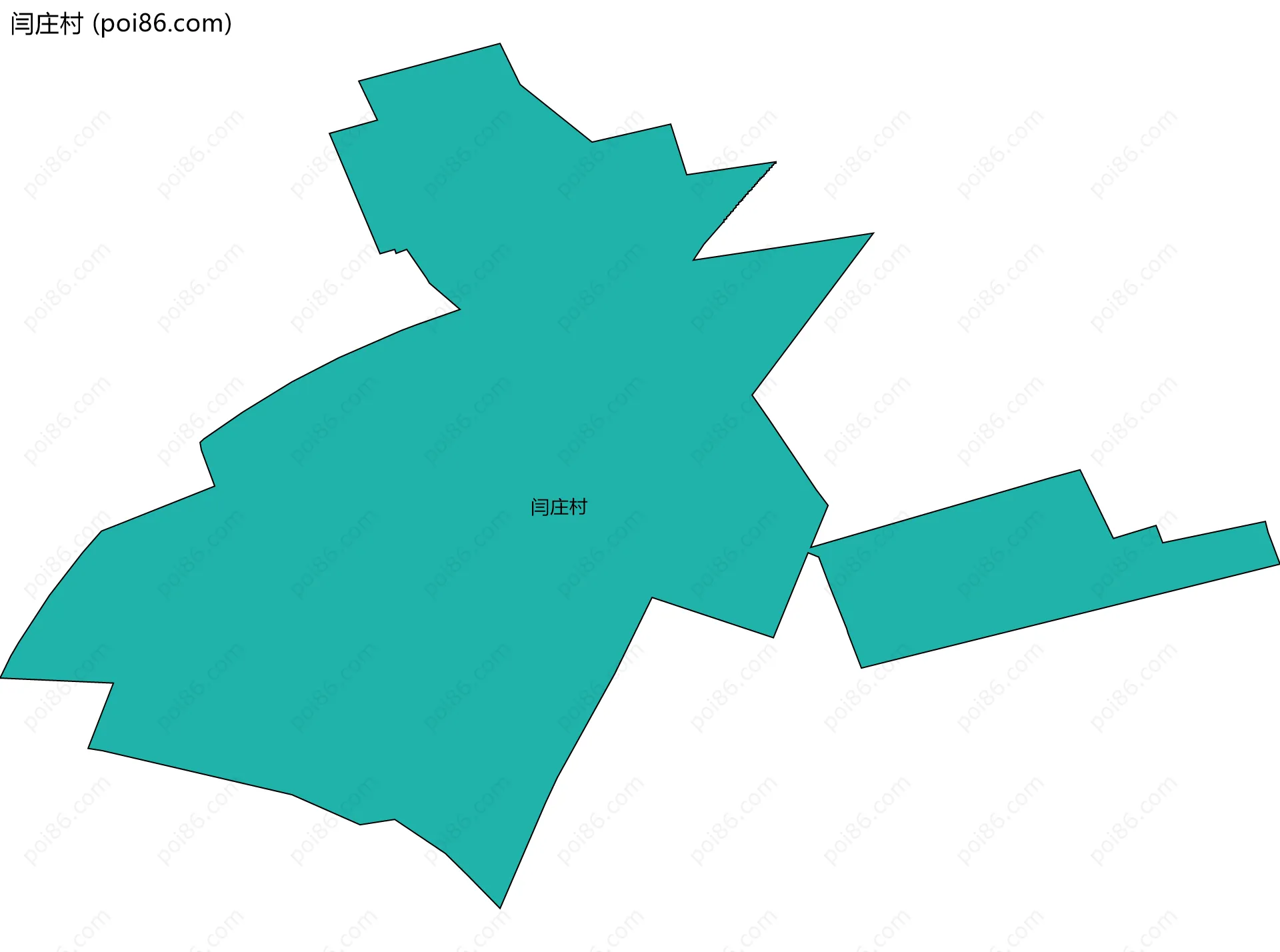 闫庄村边界地图