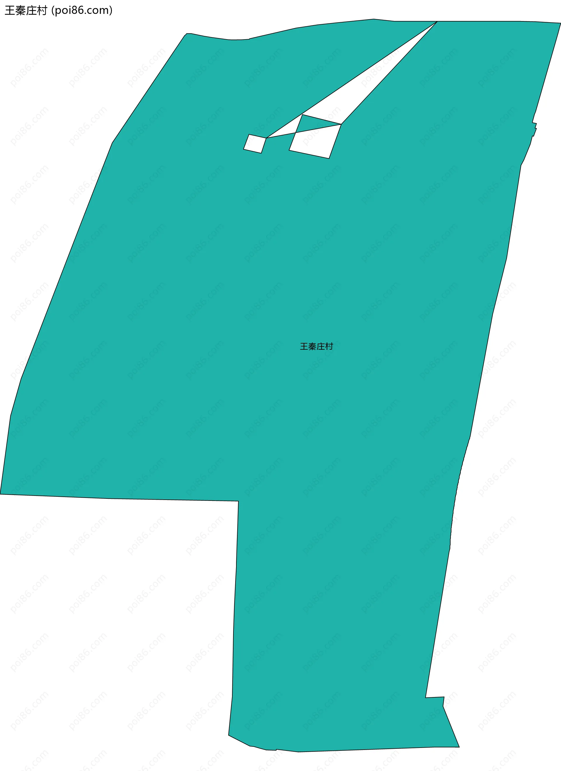 王秦庄村边界地图