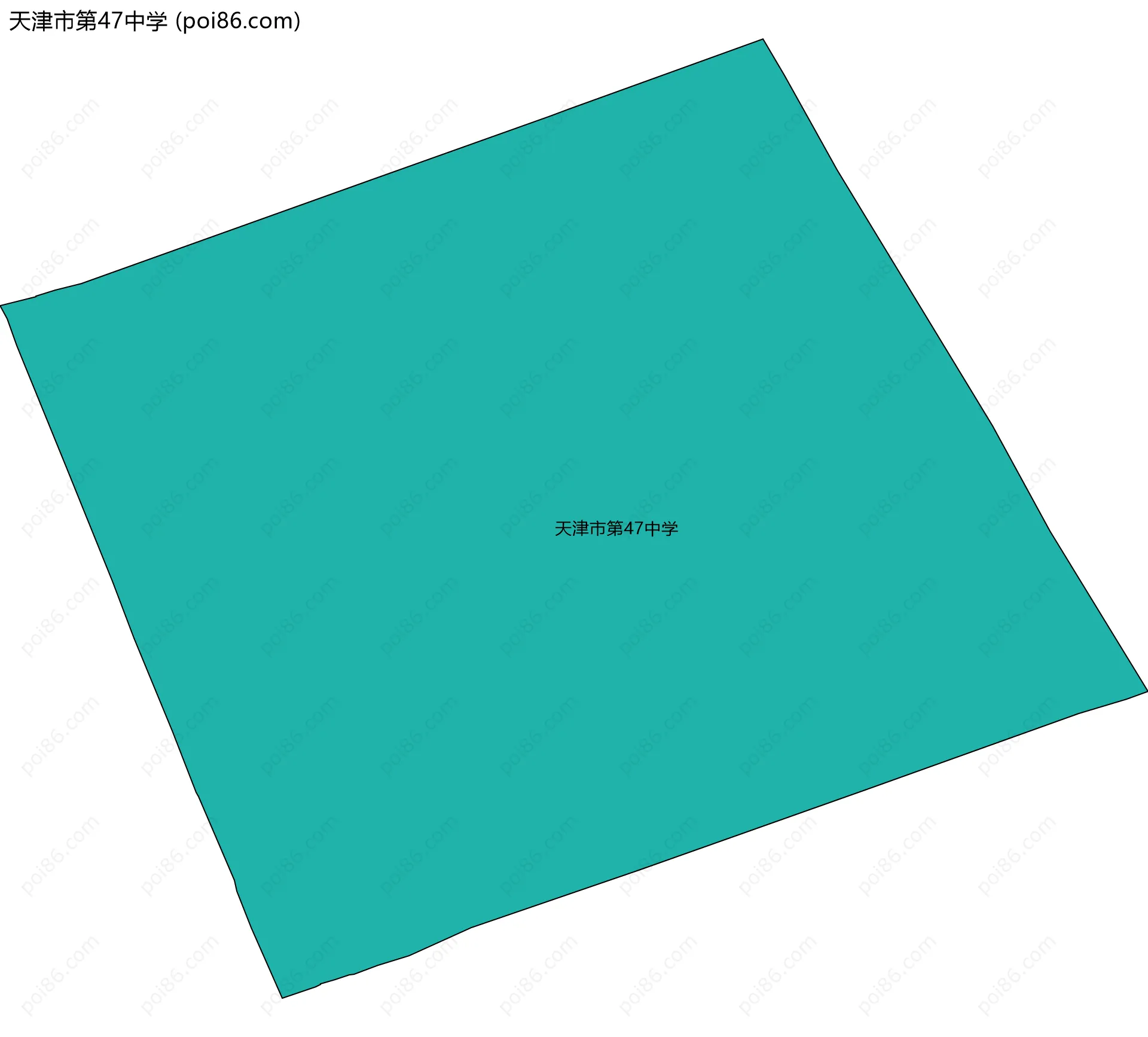 天津市第47中学边界地图
