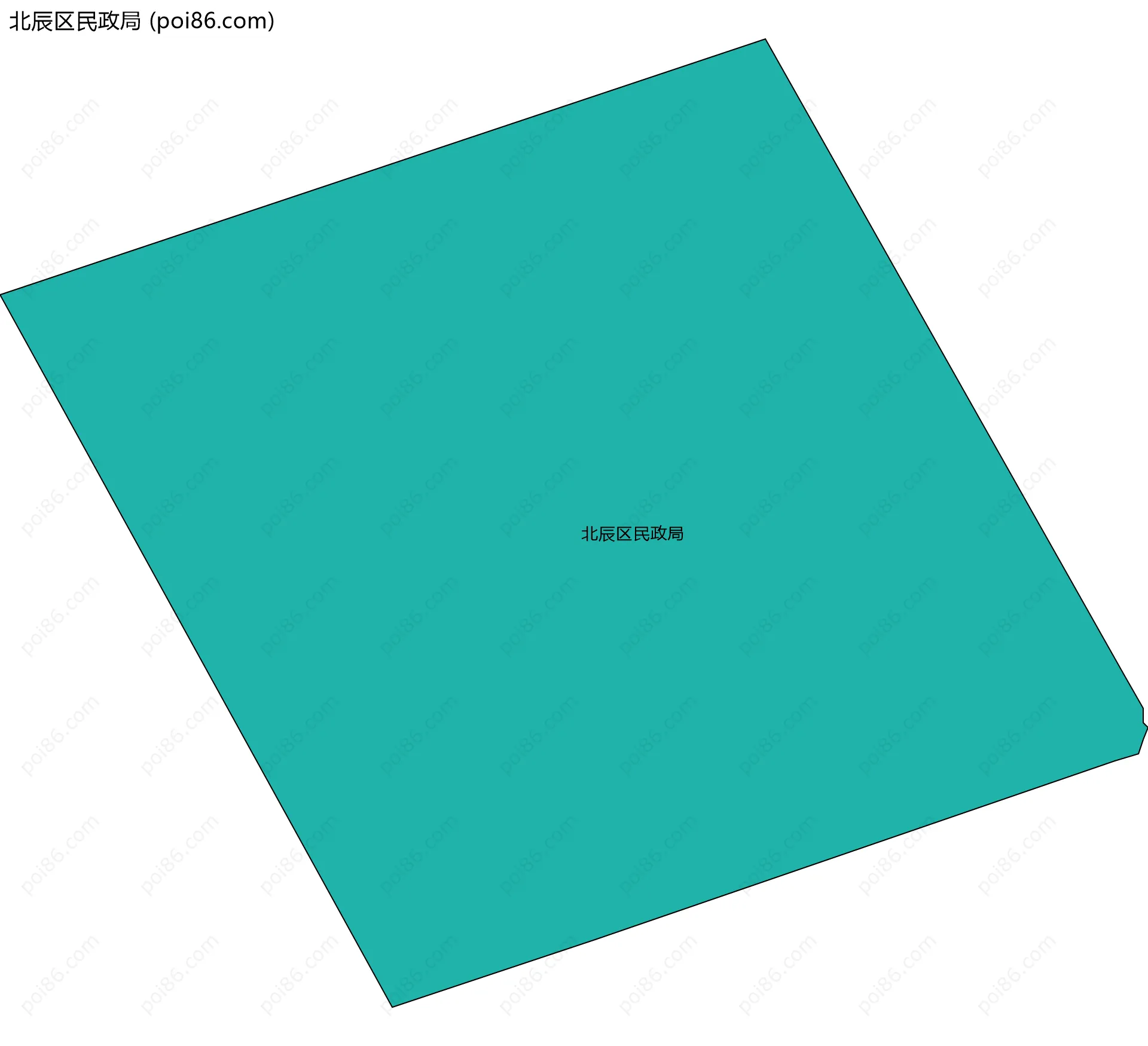 北辰区民政局边界地图