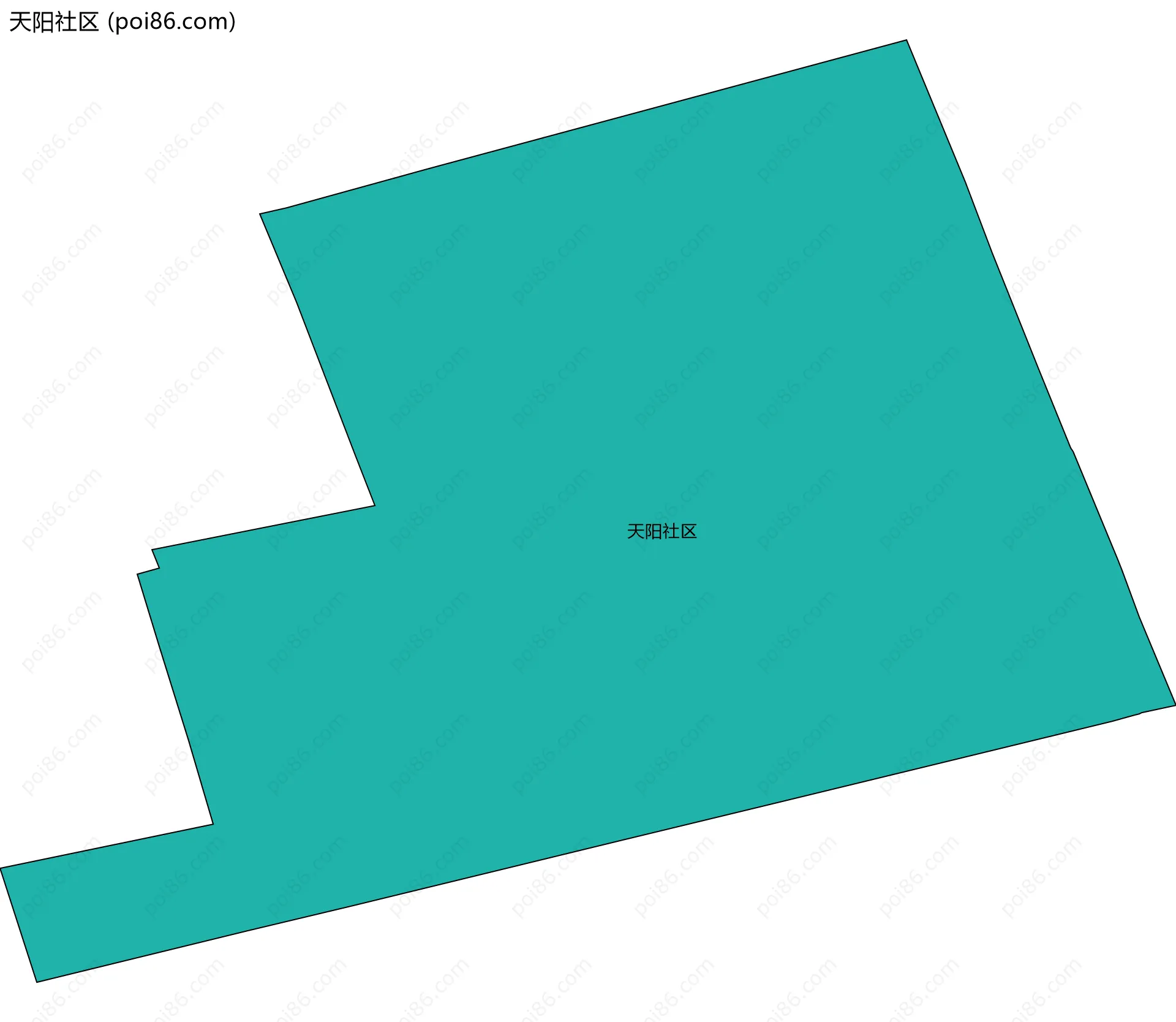 天阳社区边界地图