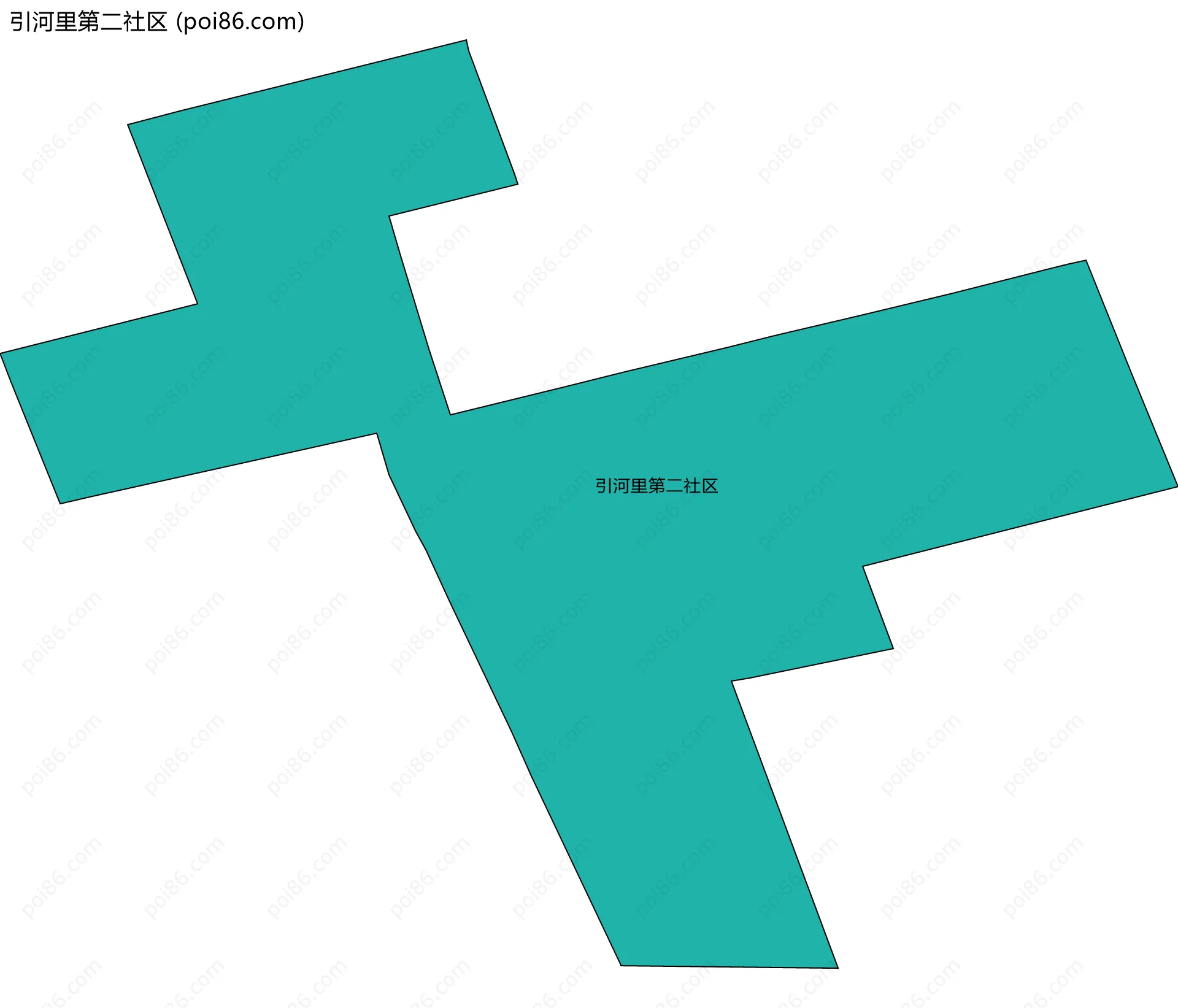 引河里第二社区边界地图