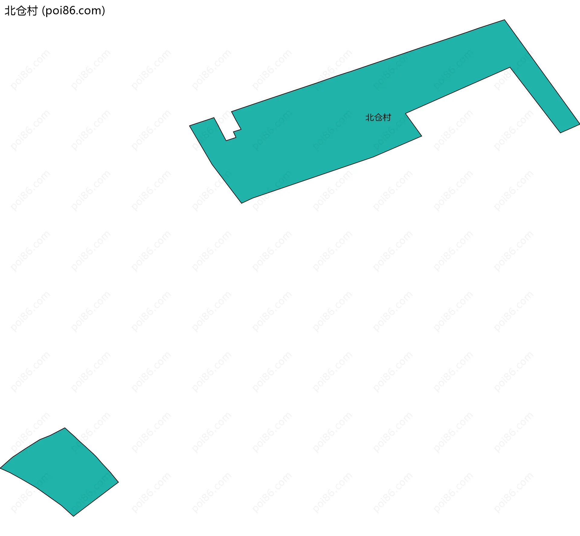 北仓村边界地图