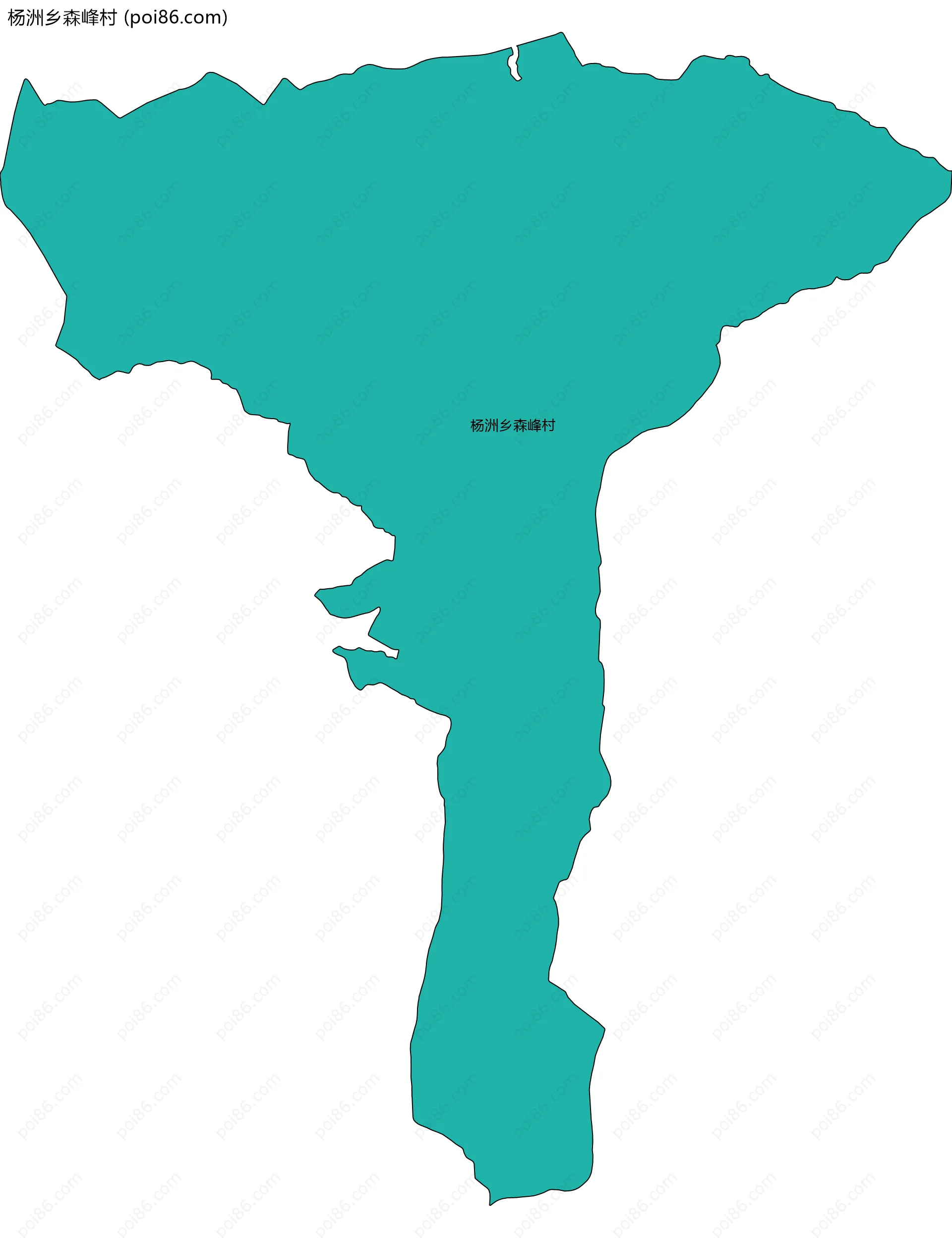 杨洲乡森峰村边界地图