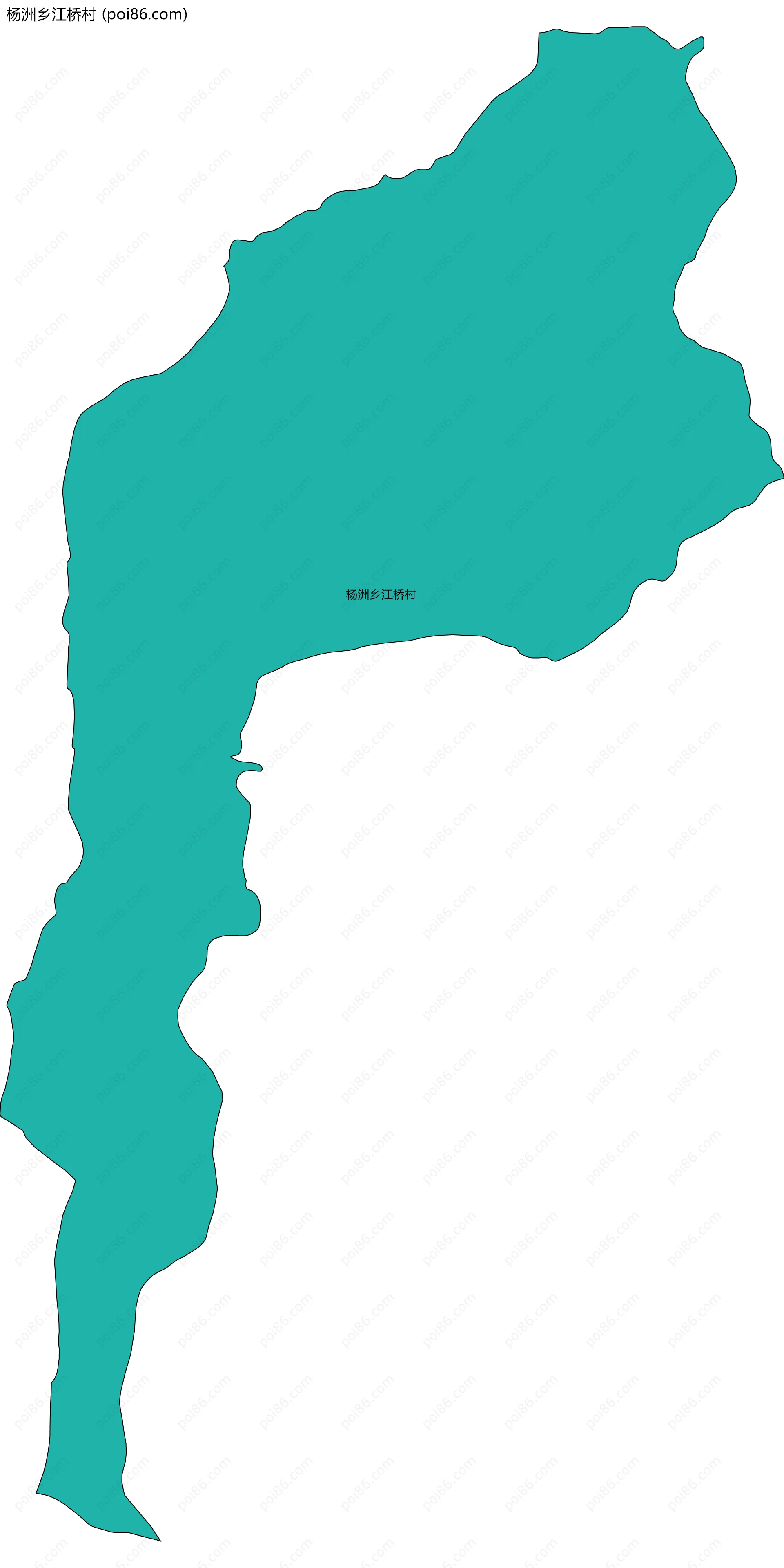 杨洲乡江桥村边界地图