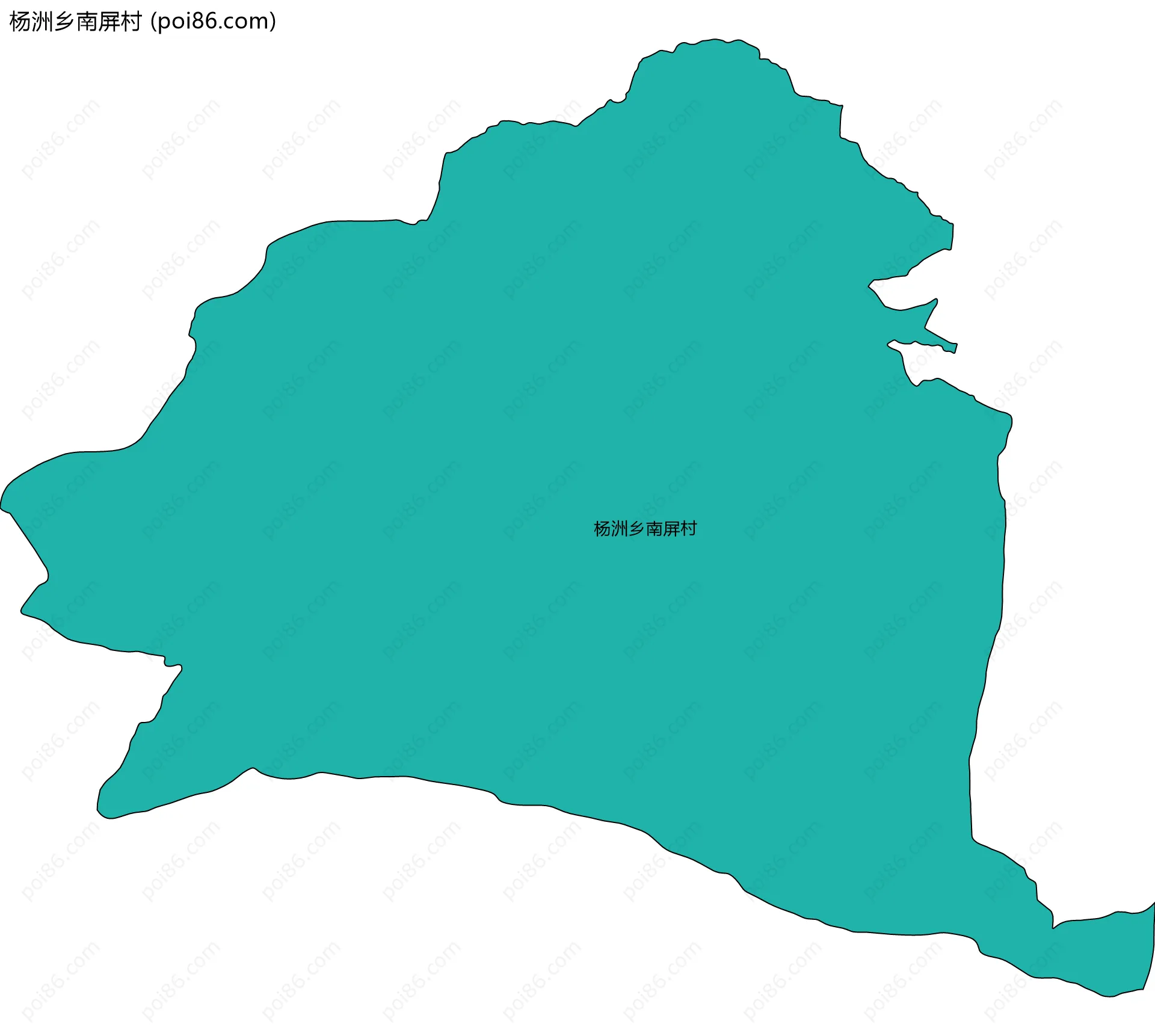 杨洲乡南屏村边界地图