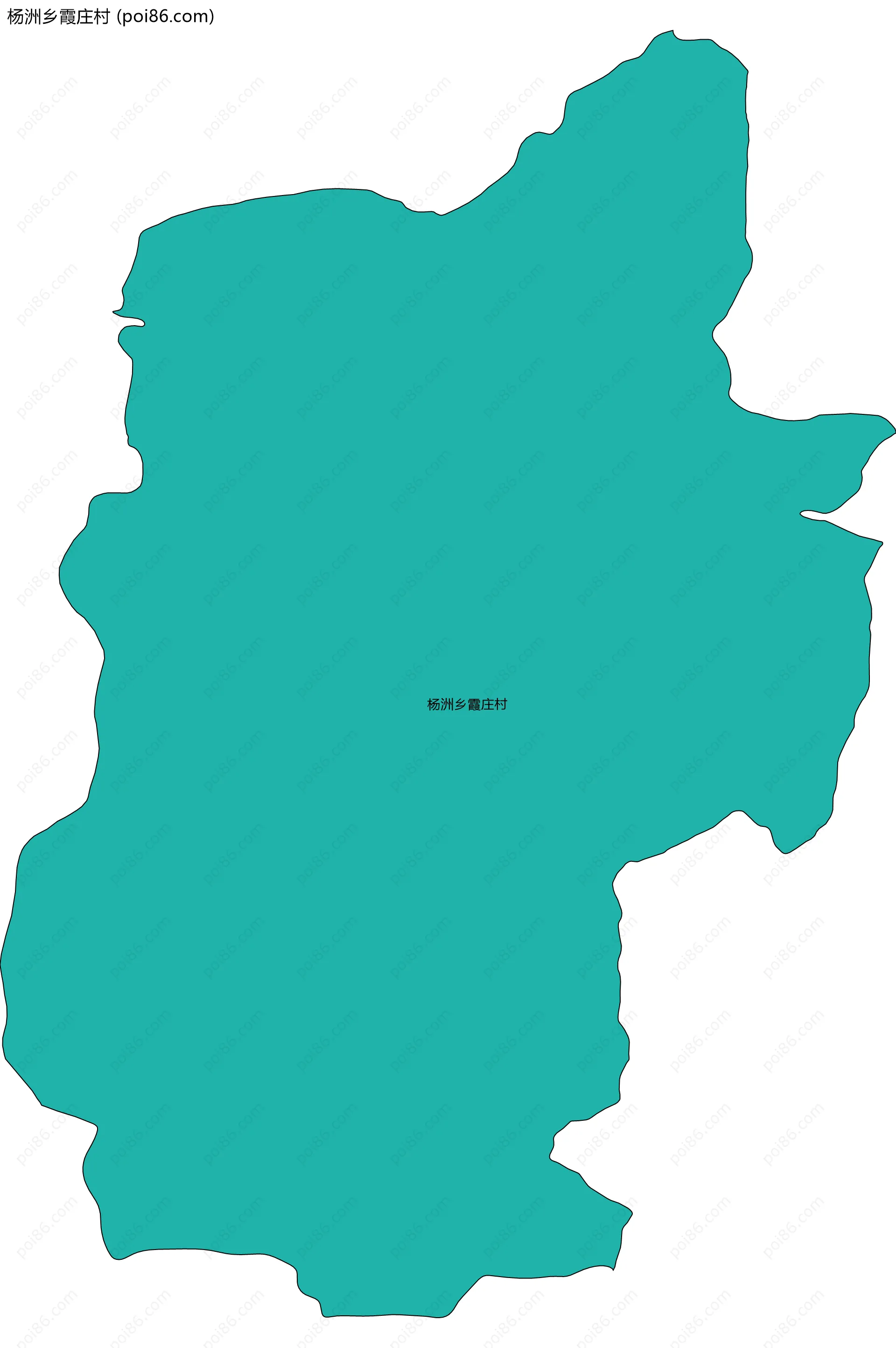 杨洲乡霞庄村边界地图