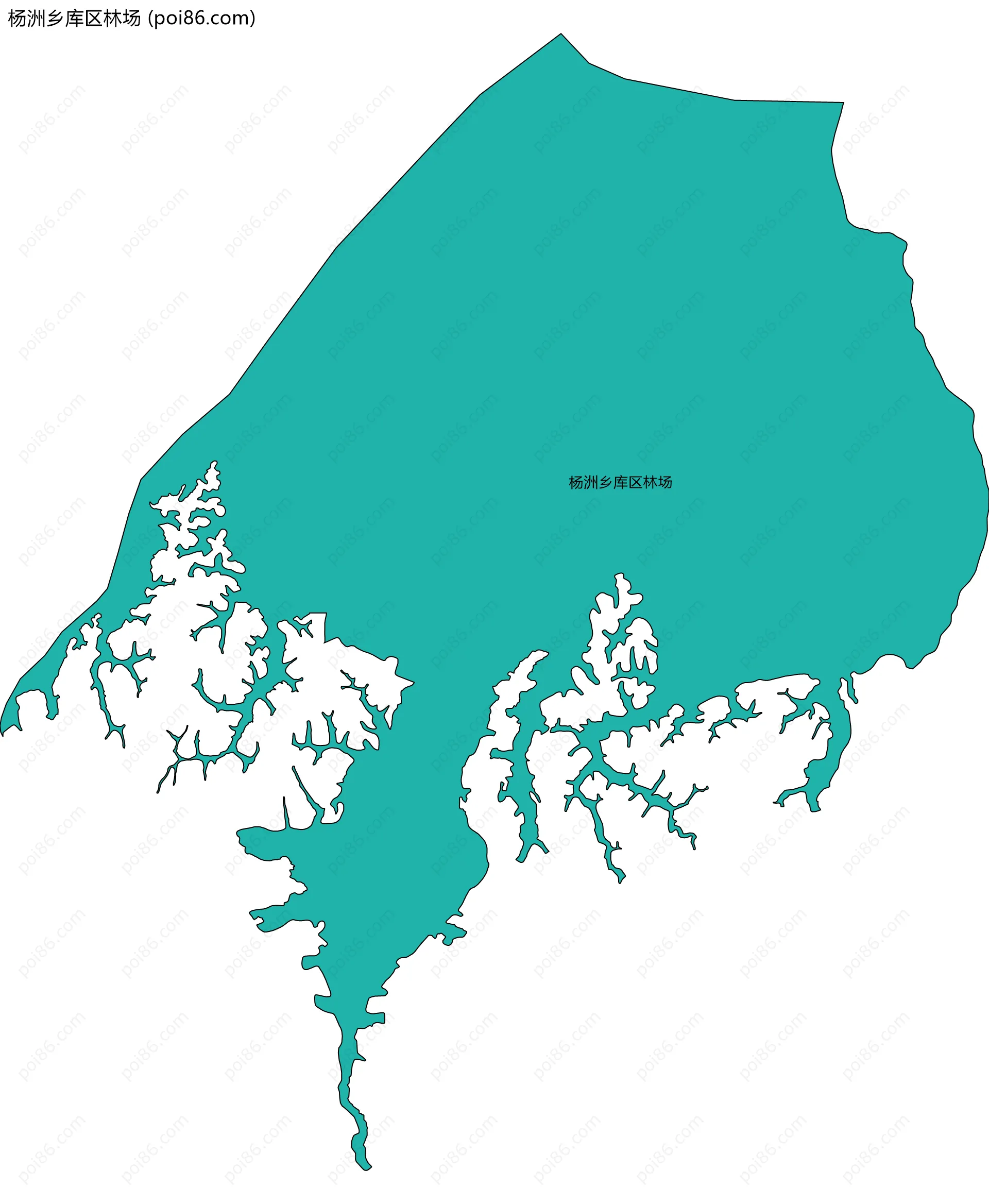 杨洲乡库区林场边界地图