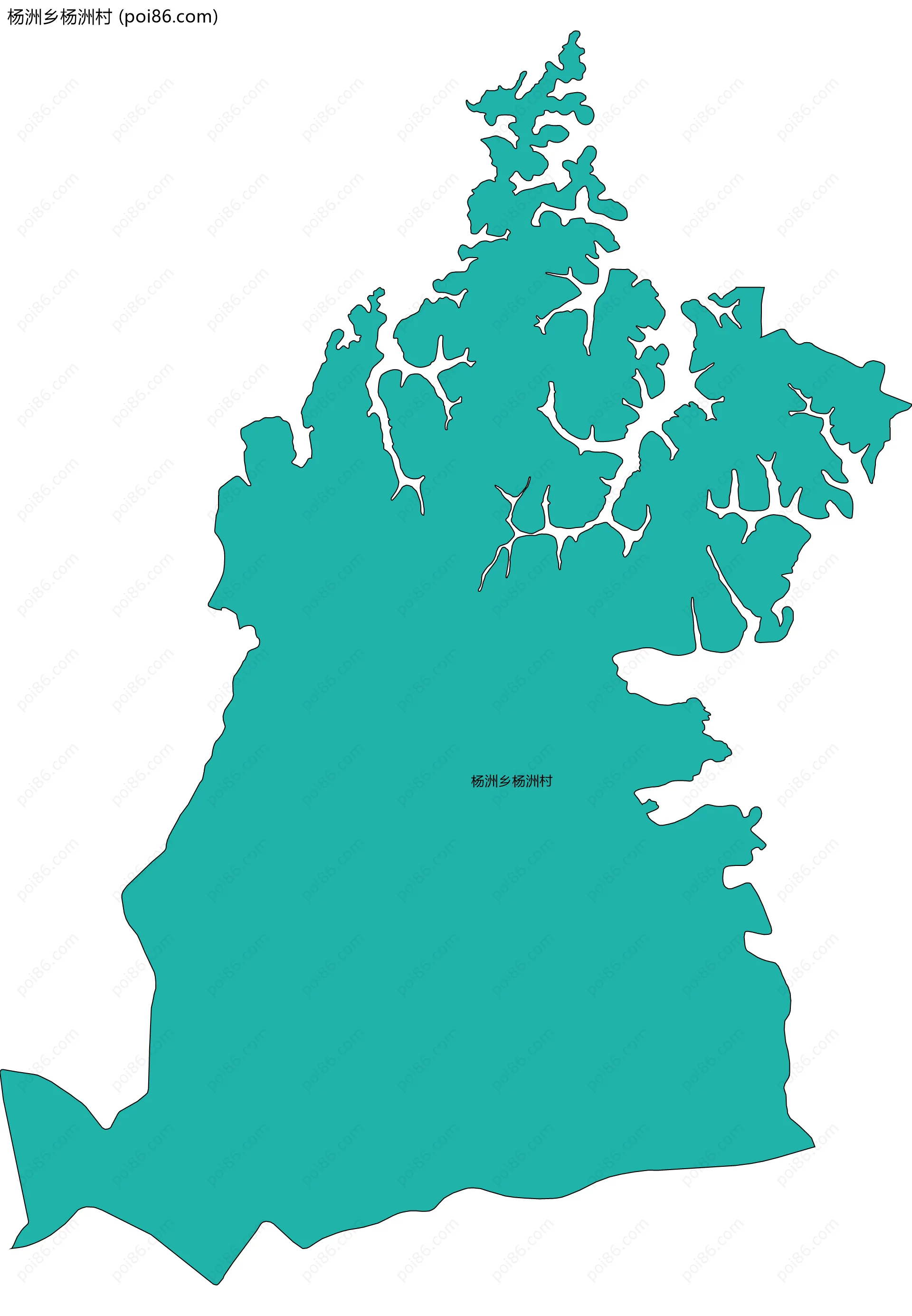 杨洲乡杨洲村边界地图