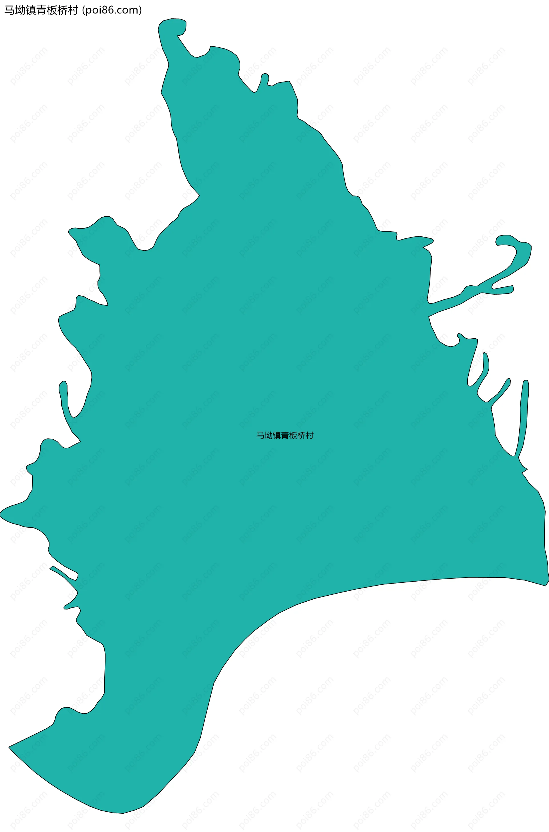 马坳镇青板桥村边界地图