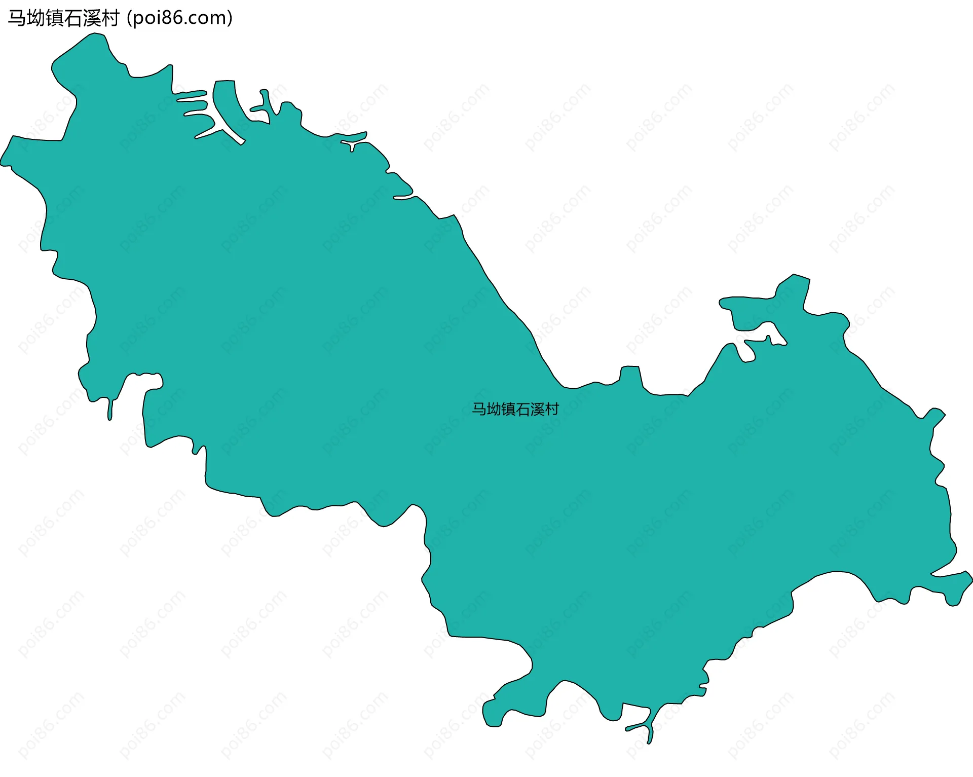 马坳镇石溪村边界地图