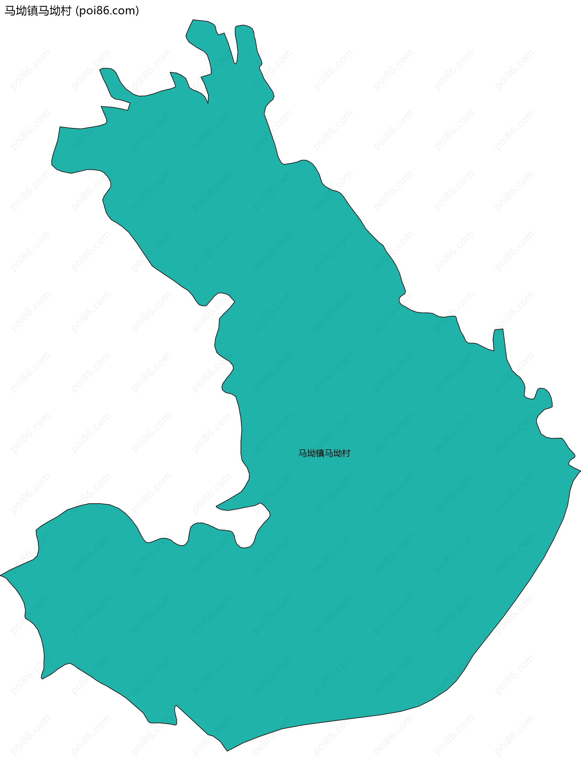 马坳镇马坳村边界地图