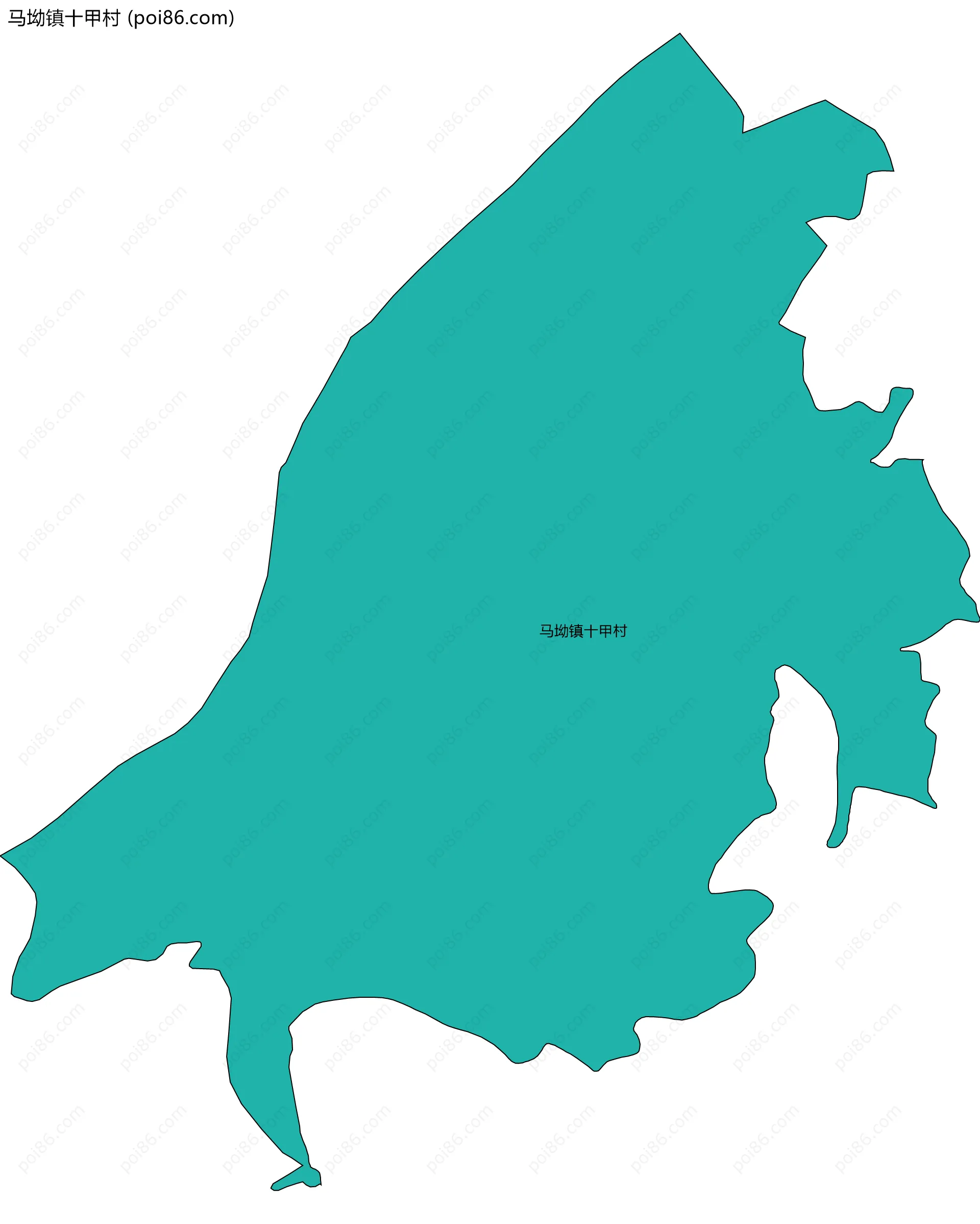 马坳镇十甲村边界地图