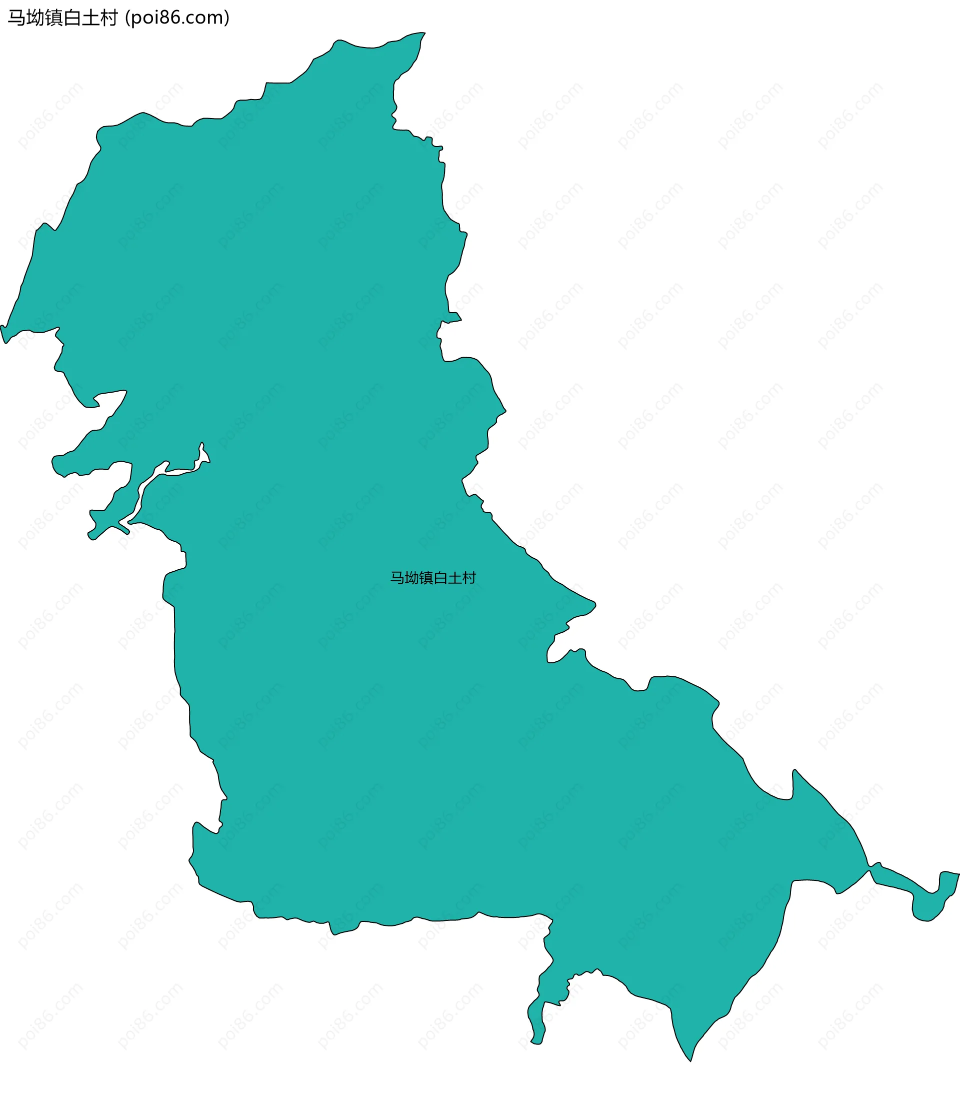 马坳镇白土村边界地图