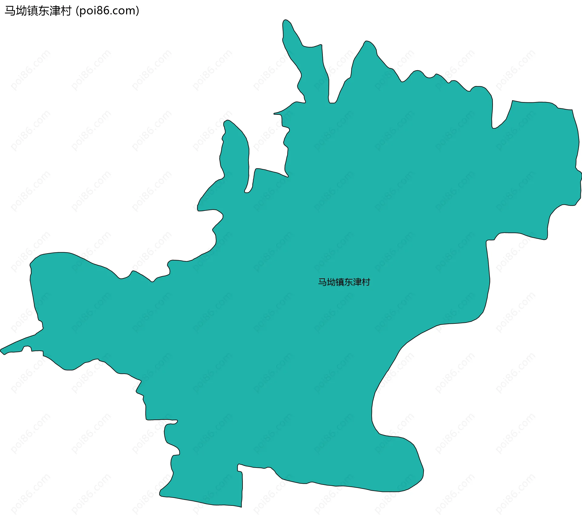 马坳镇东津村边界地图