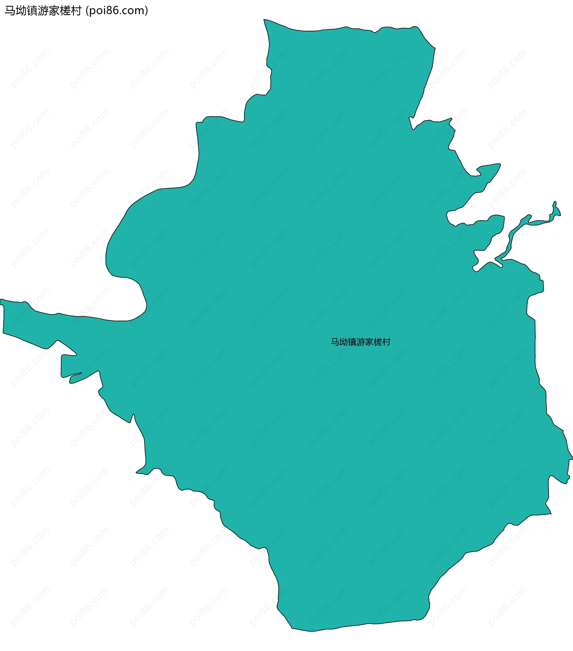 马坳镇游家槎村边界地图