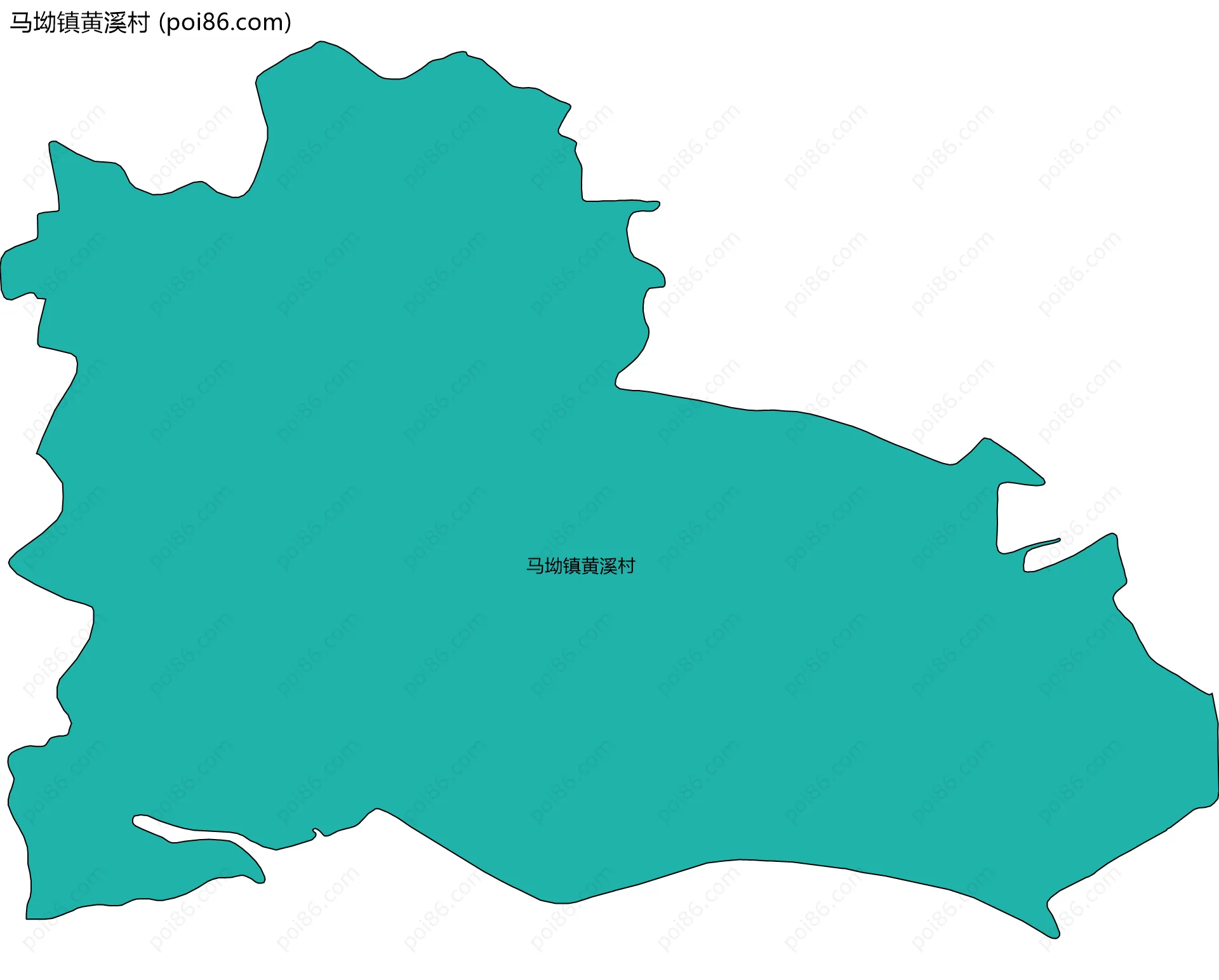 马坳镇黄溪村边界地图
