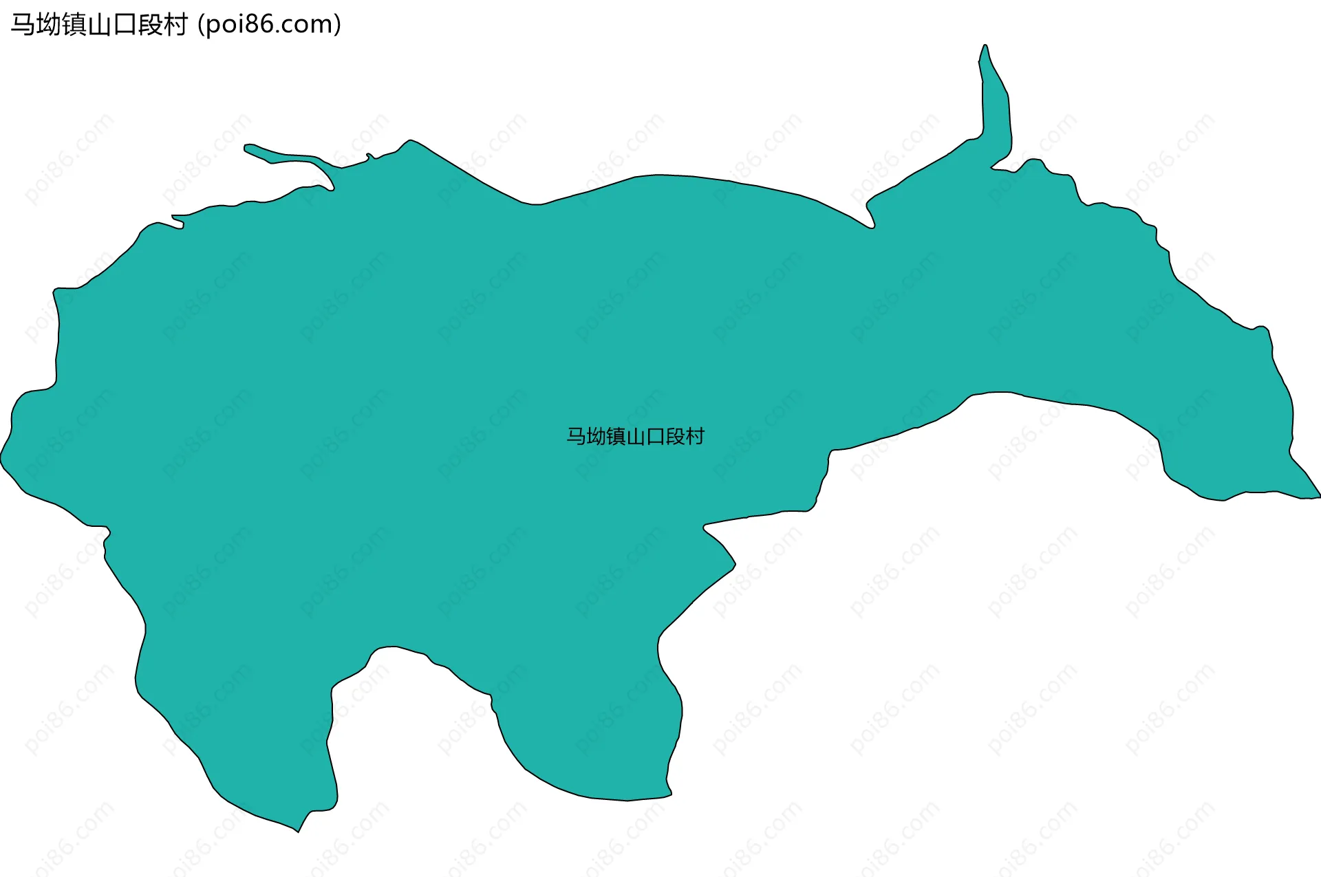 马坳镇山口段村边界地图