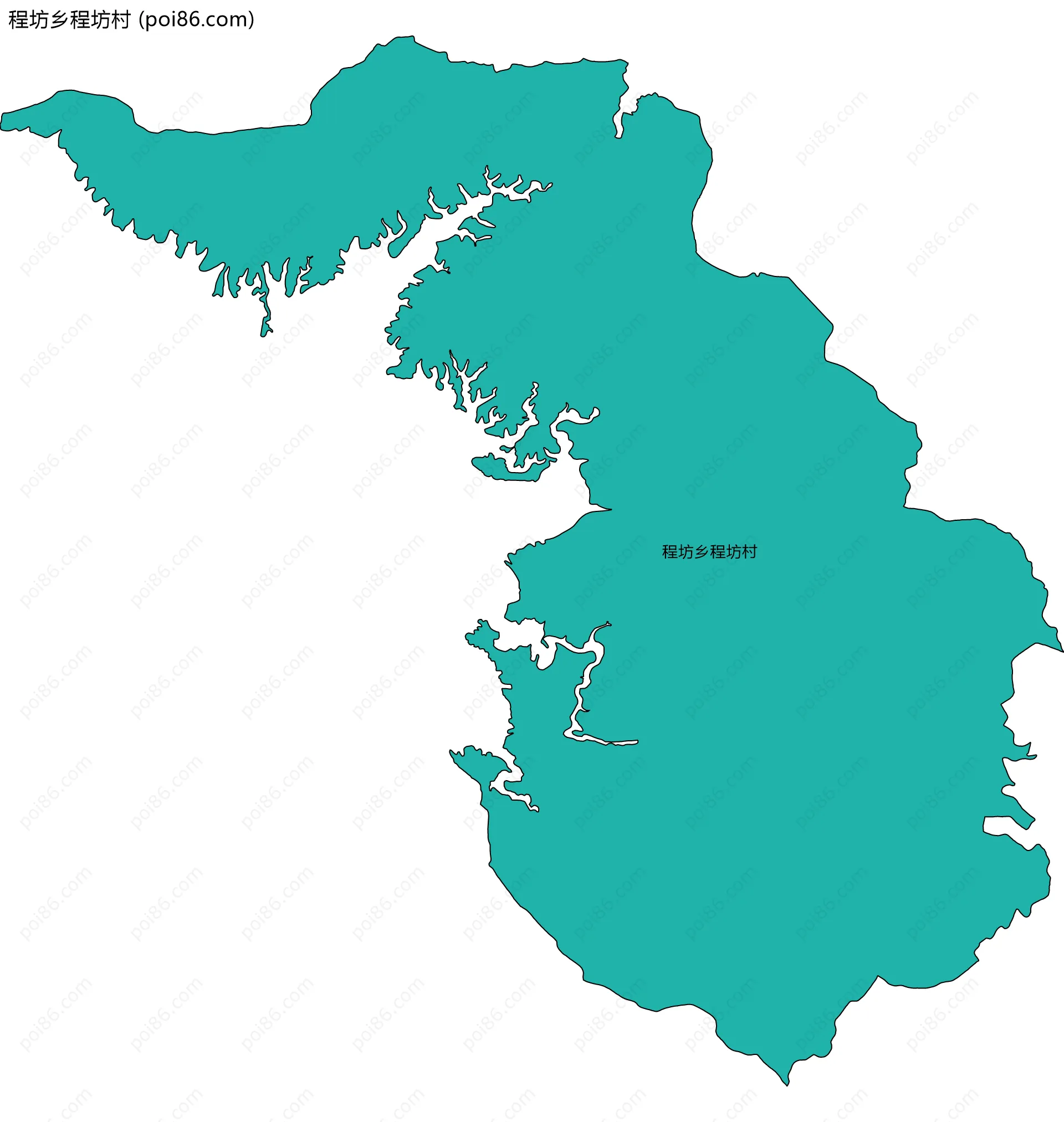 程坊乡程坊村边界地图