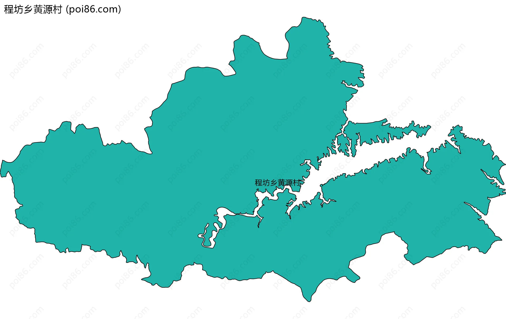 程坊乡黄源村边界地图