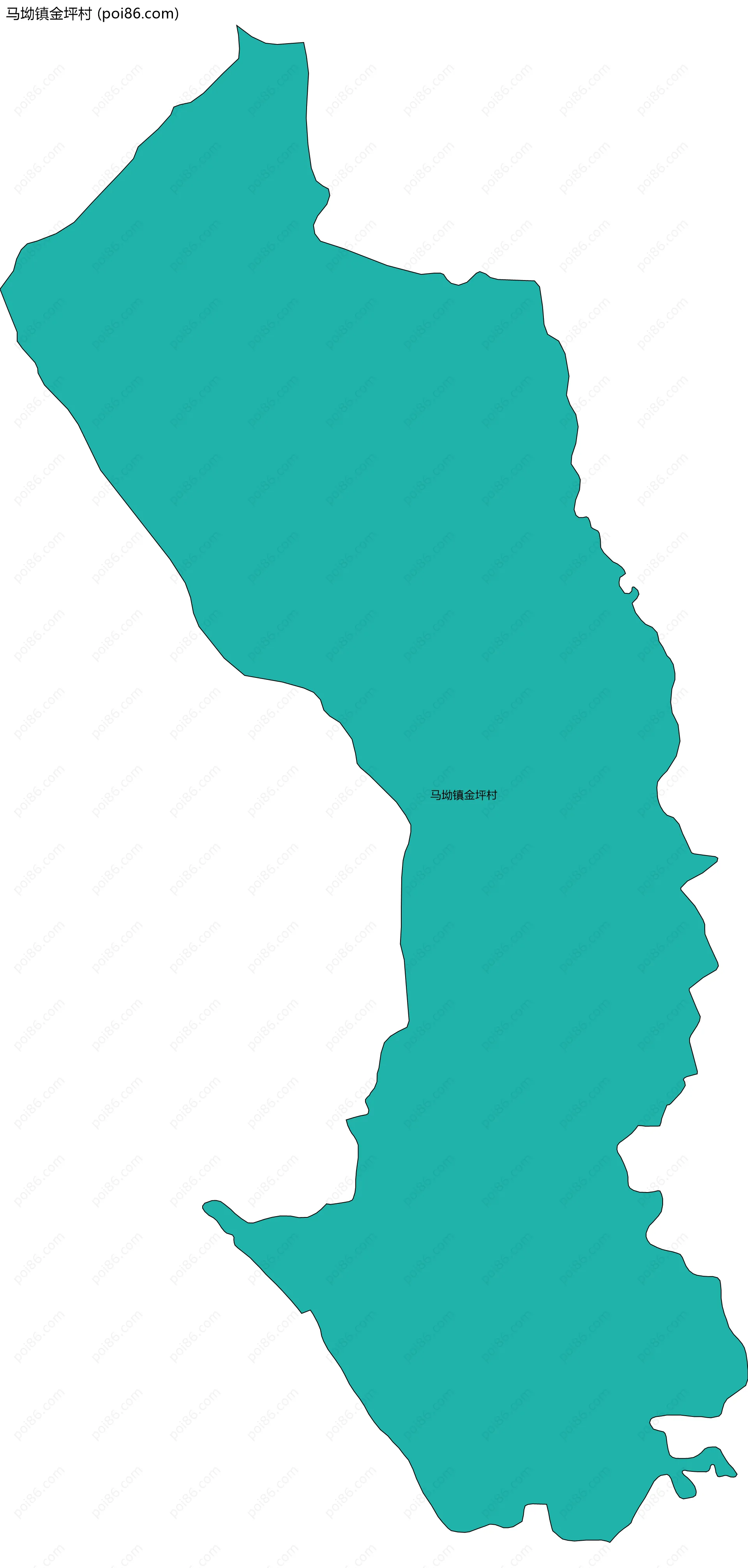 马坳镇金坪村边界地图