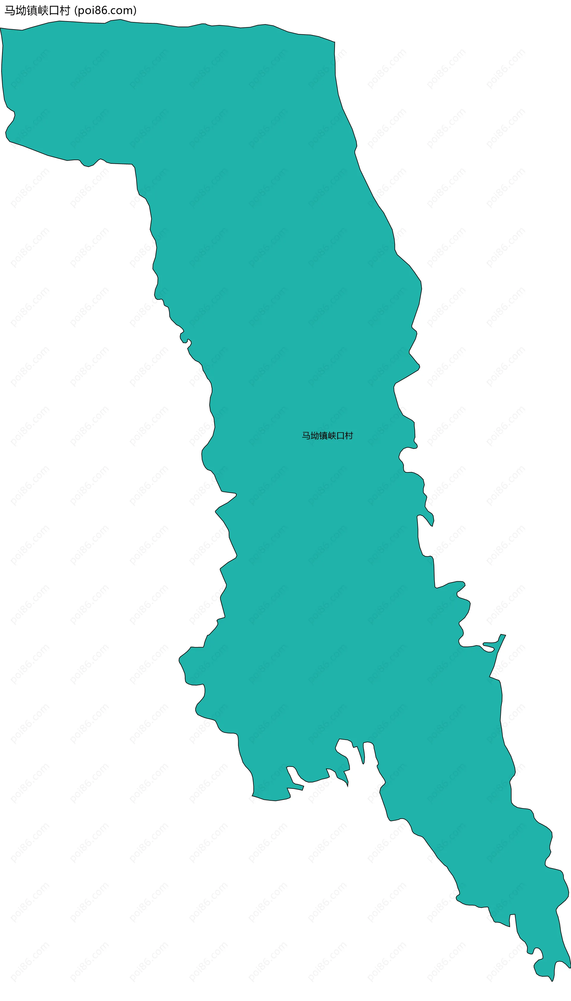 马坳镇峡口村边界地图