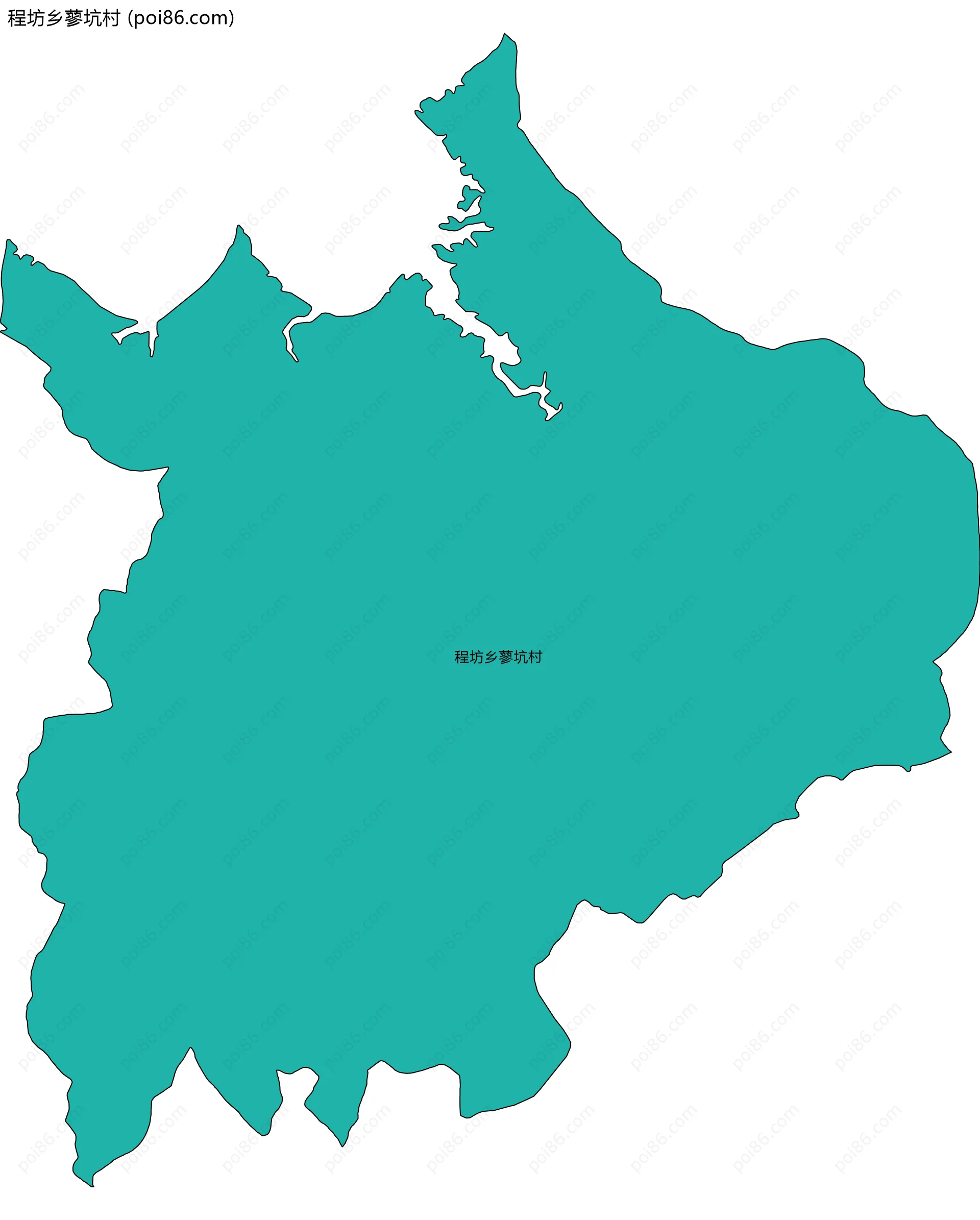 程坊乡蓼坑村边界地图