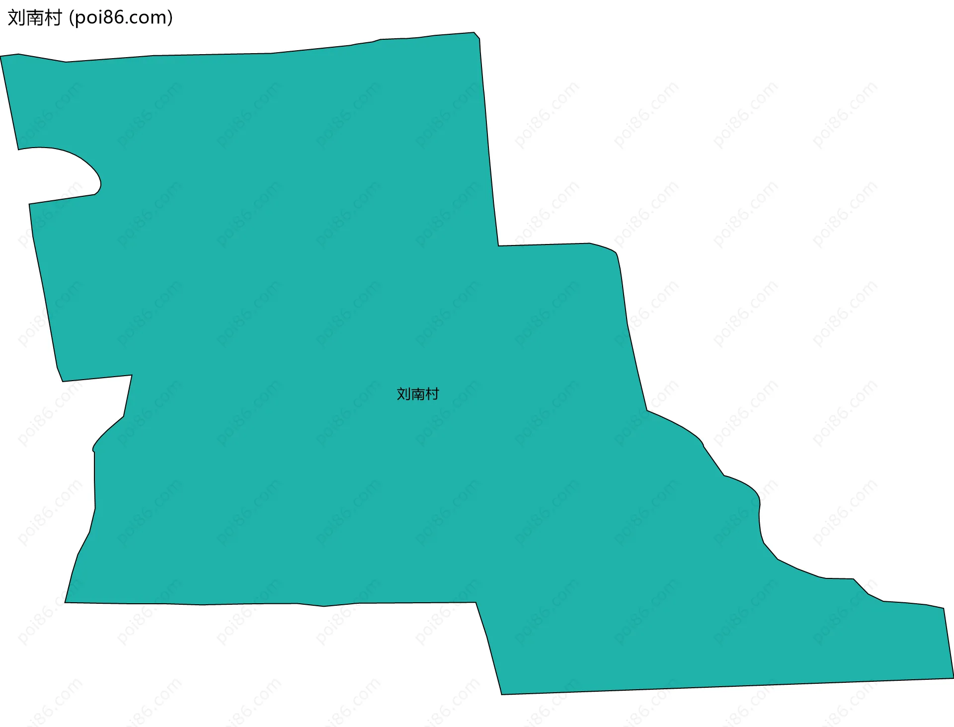 刘南村边界地图
