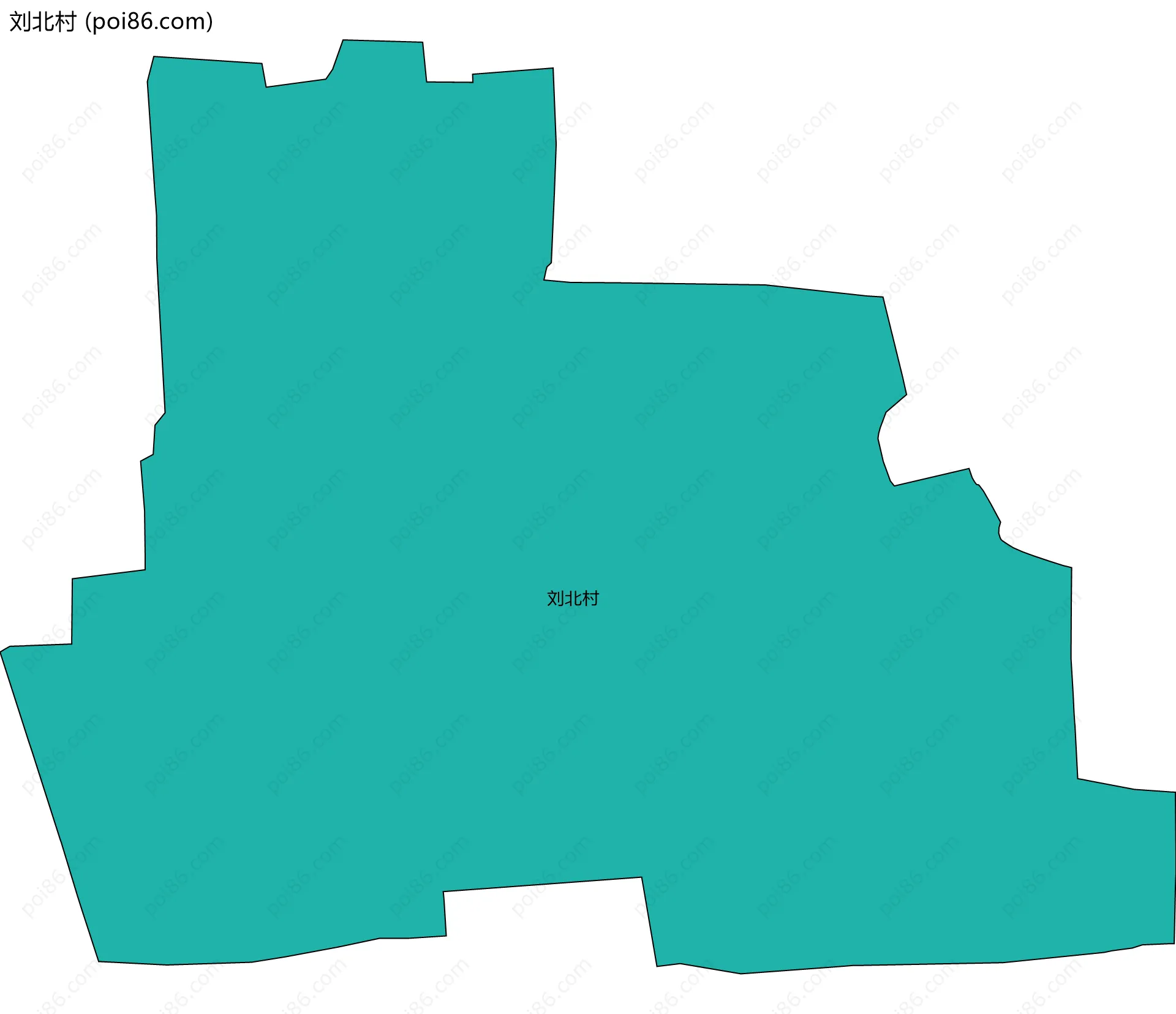 刘北村边界地图