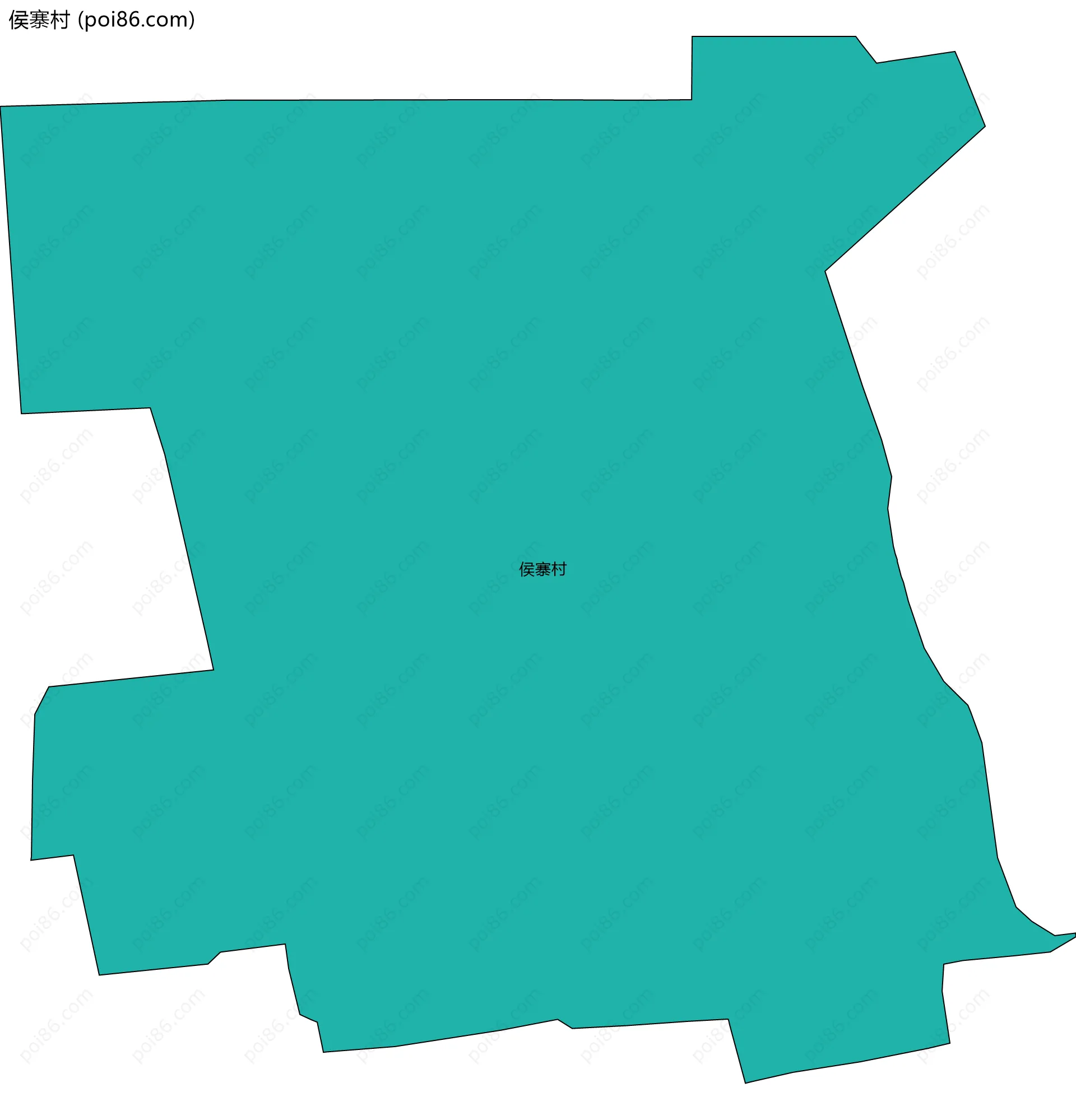 侯寨村边界地图