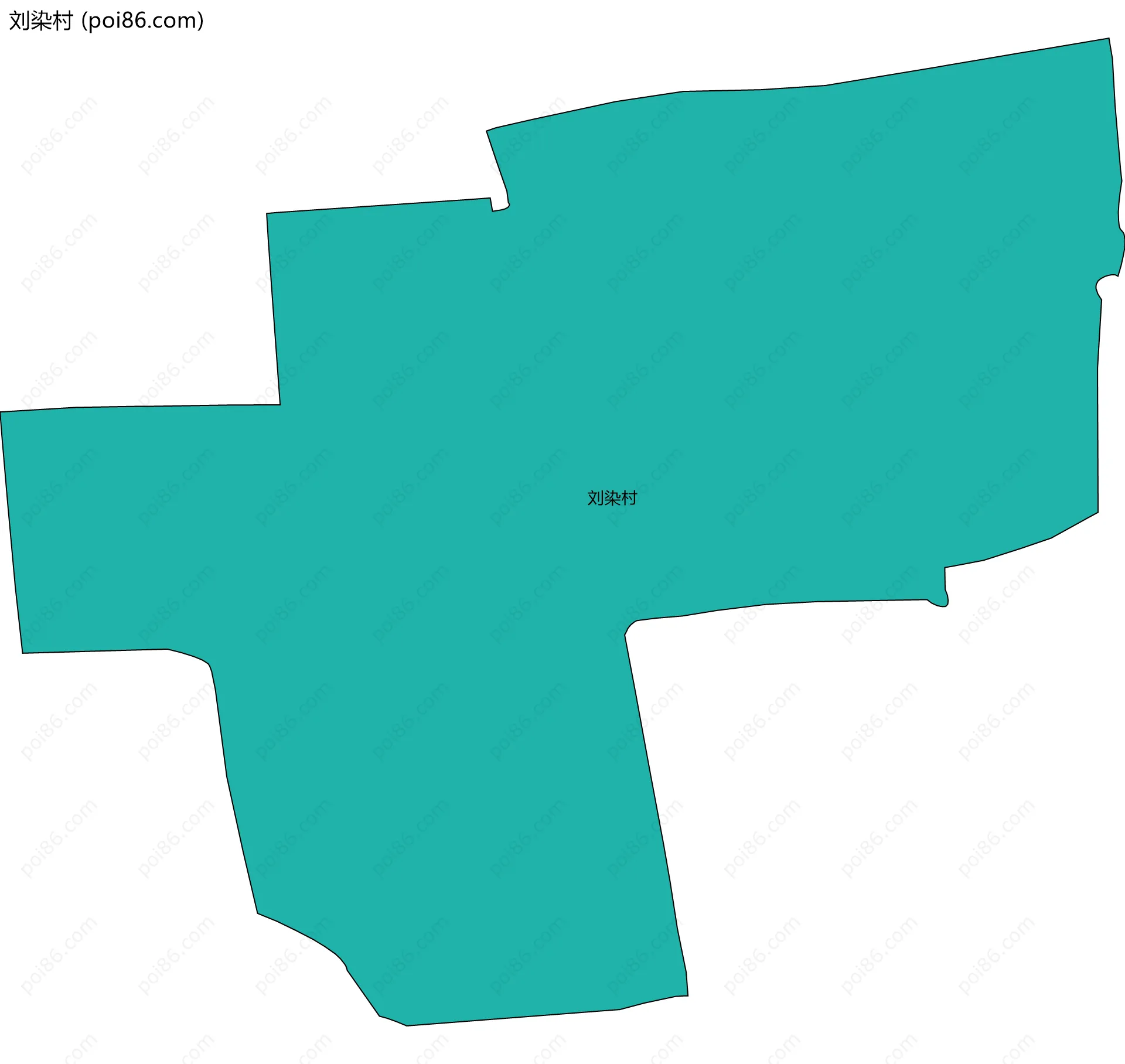 刘染村边界地图