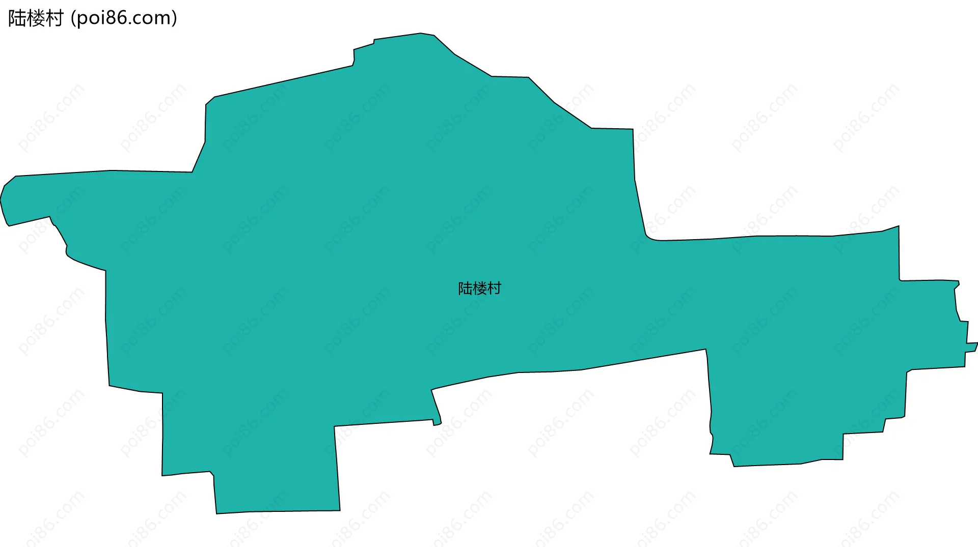陆楼村边界地图