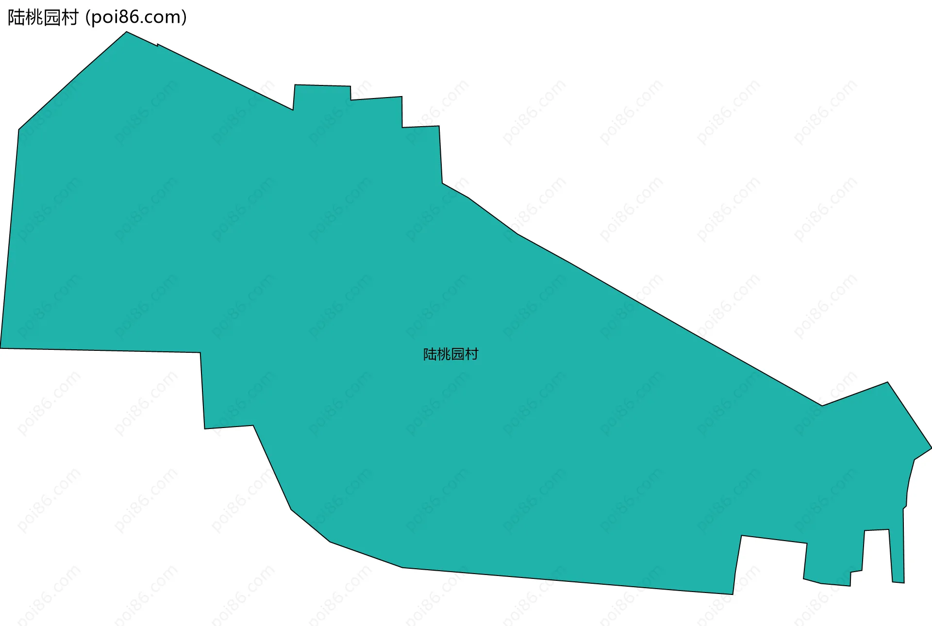 陆桃园村边界地图
