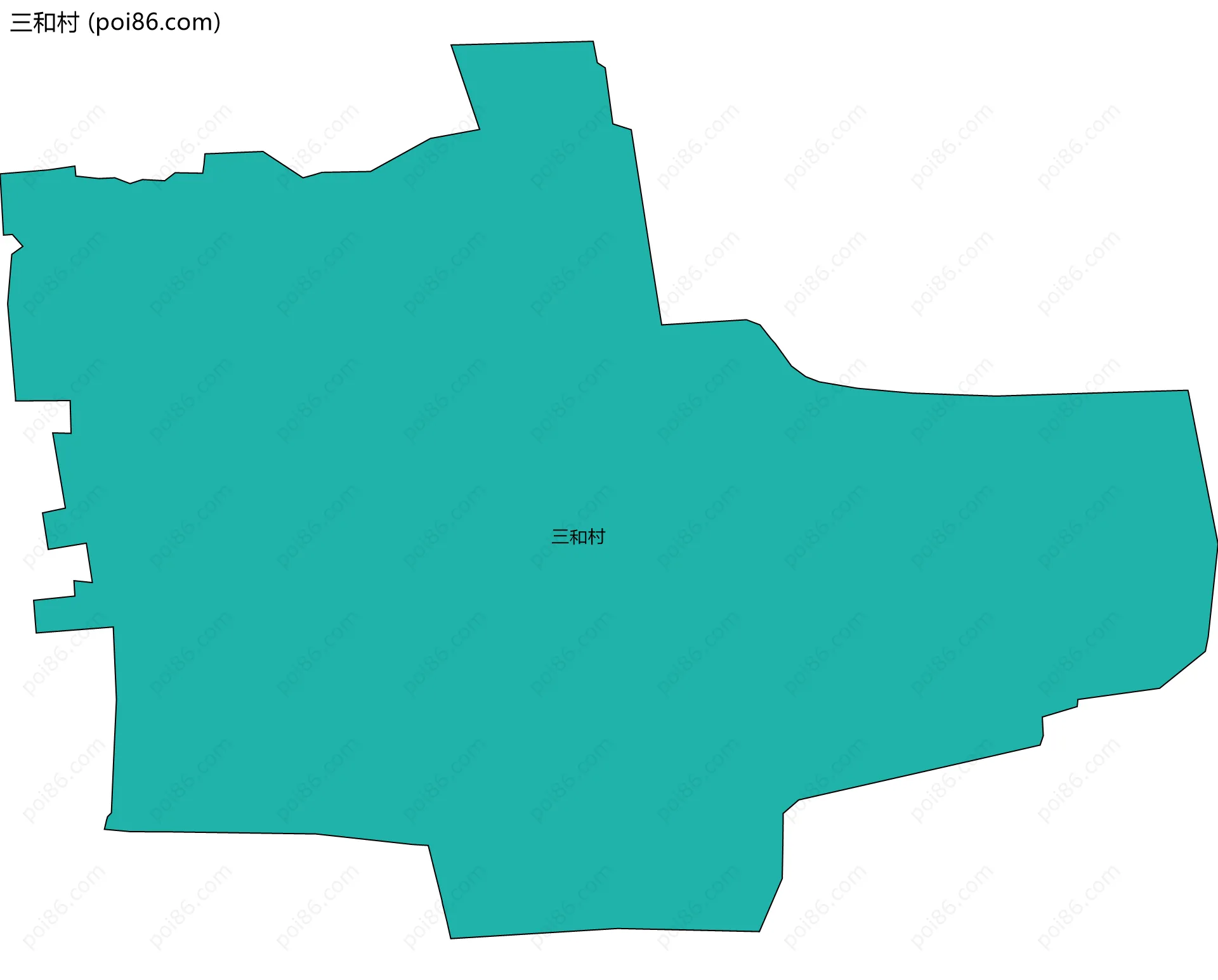 三和村边界地图