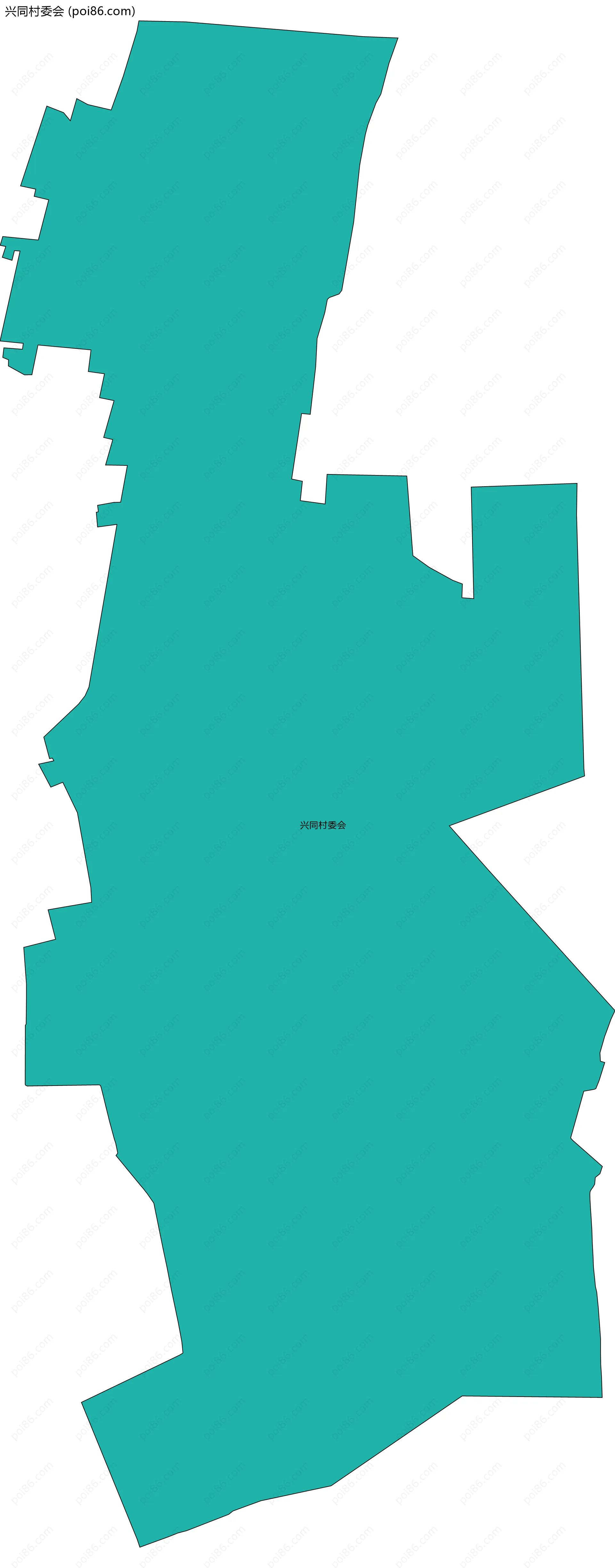 兴同村委会边界地图