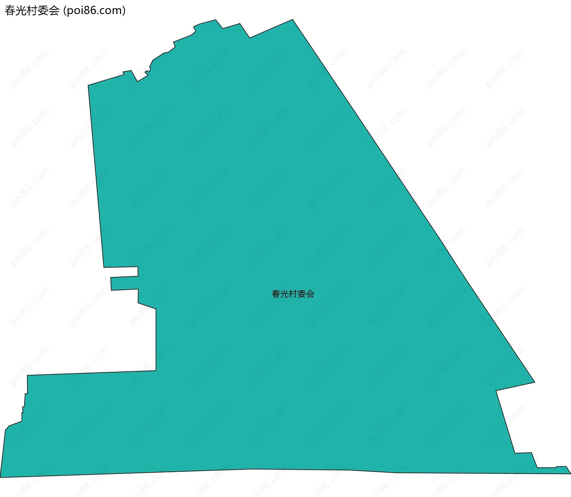 春光村委会边界地图