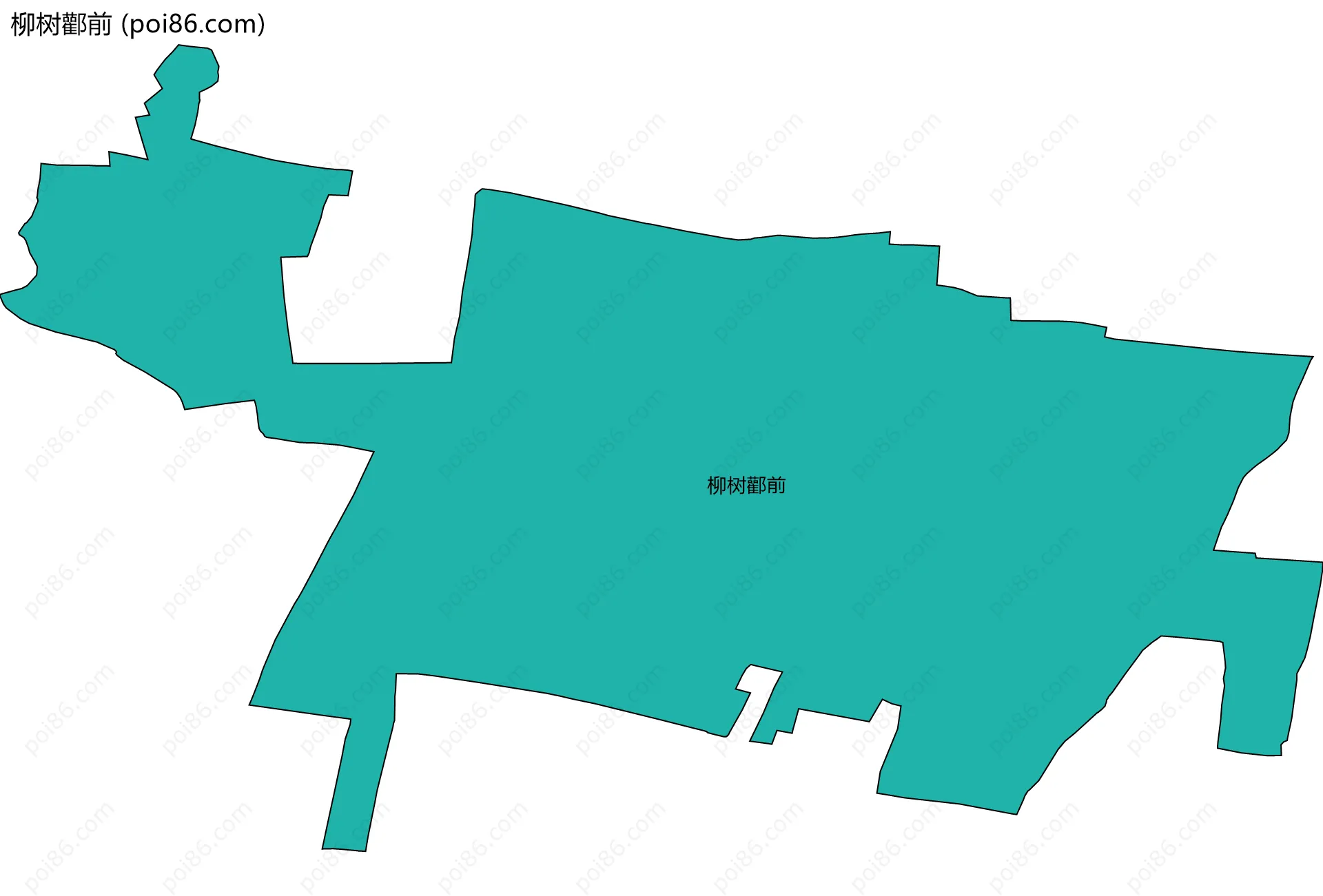 柳树酄前边界地图