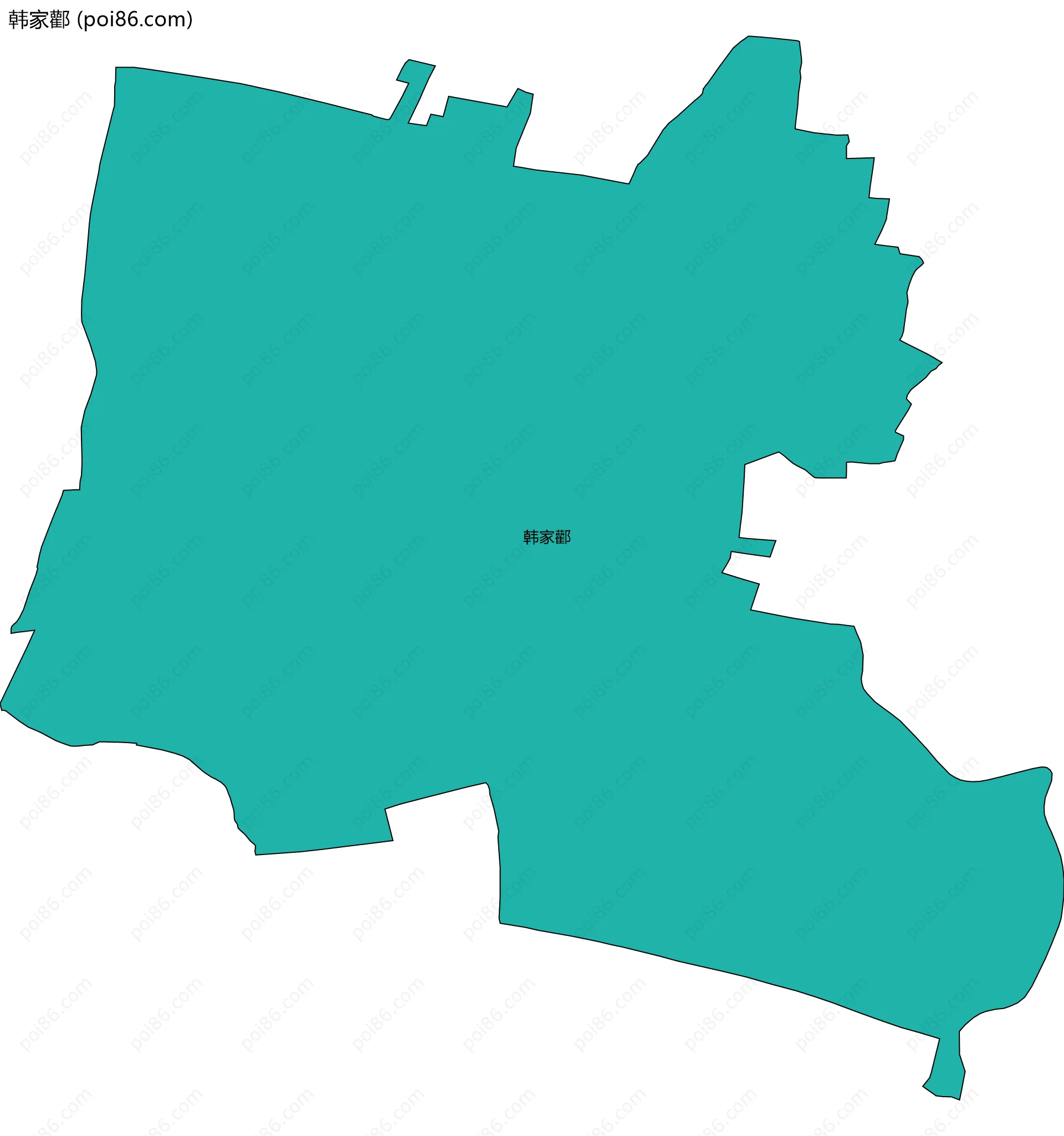 韩家酄边界地图