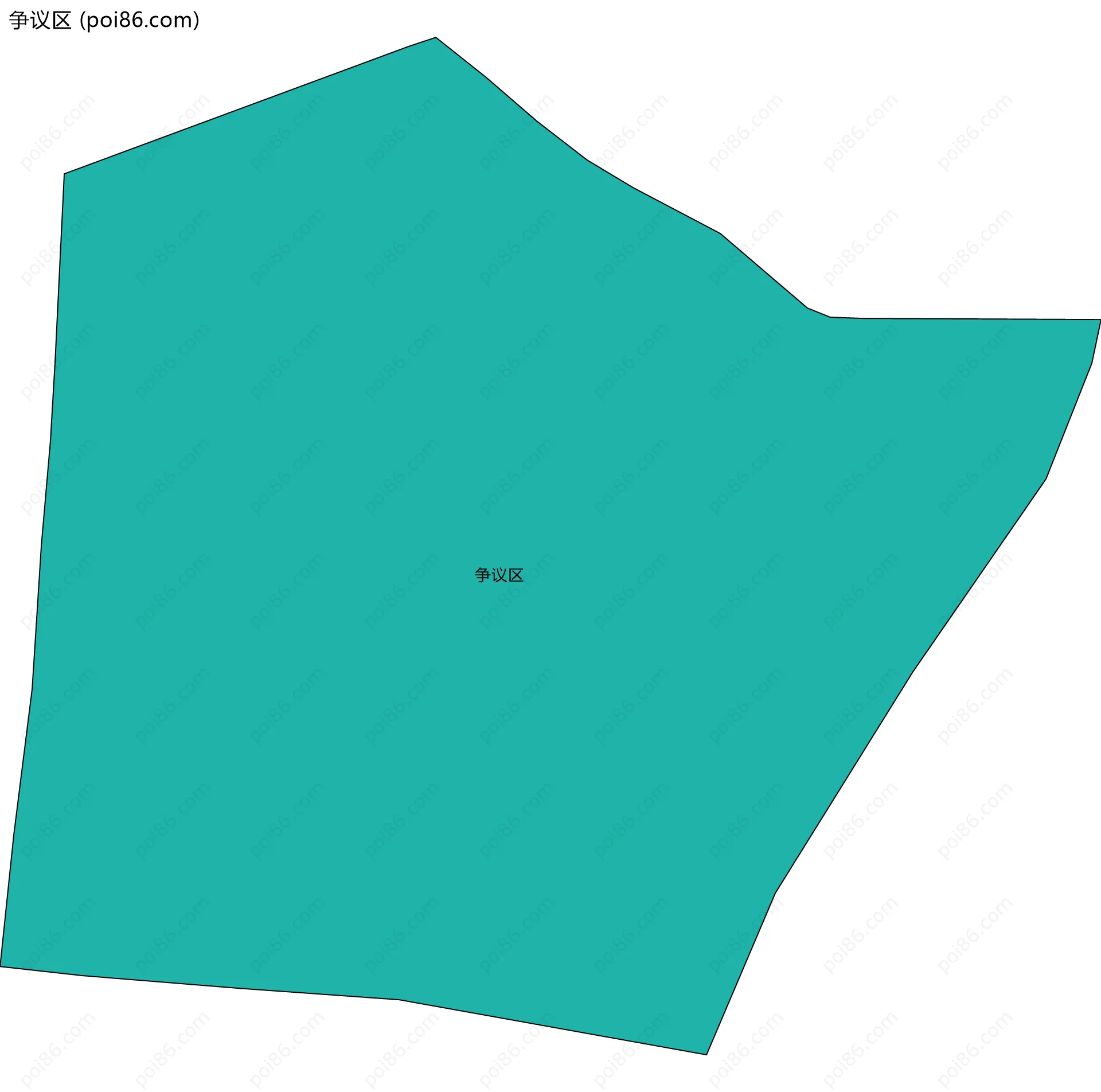 争议区边界地图