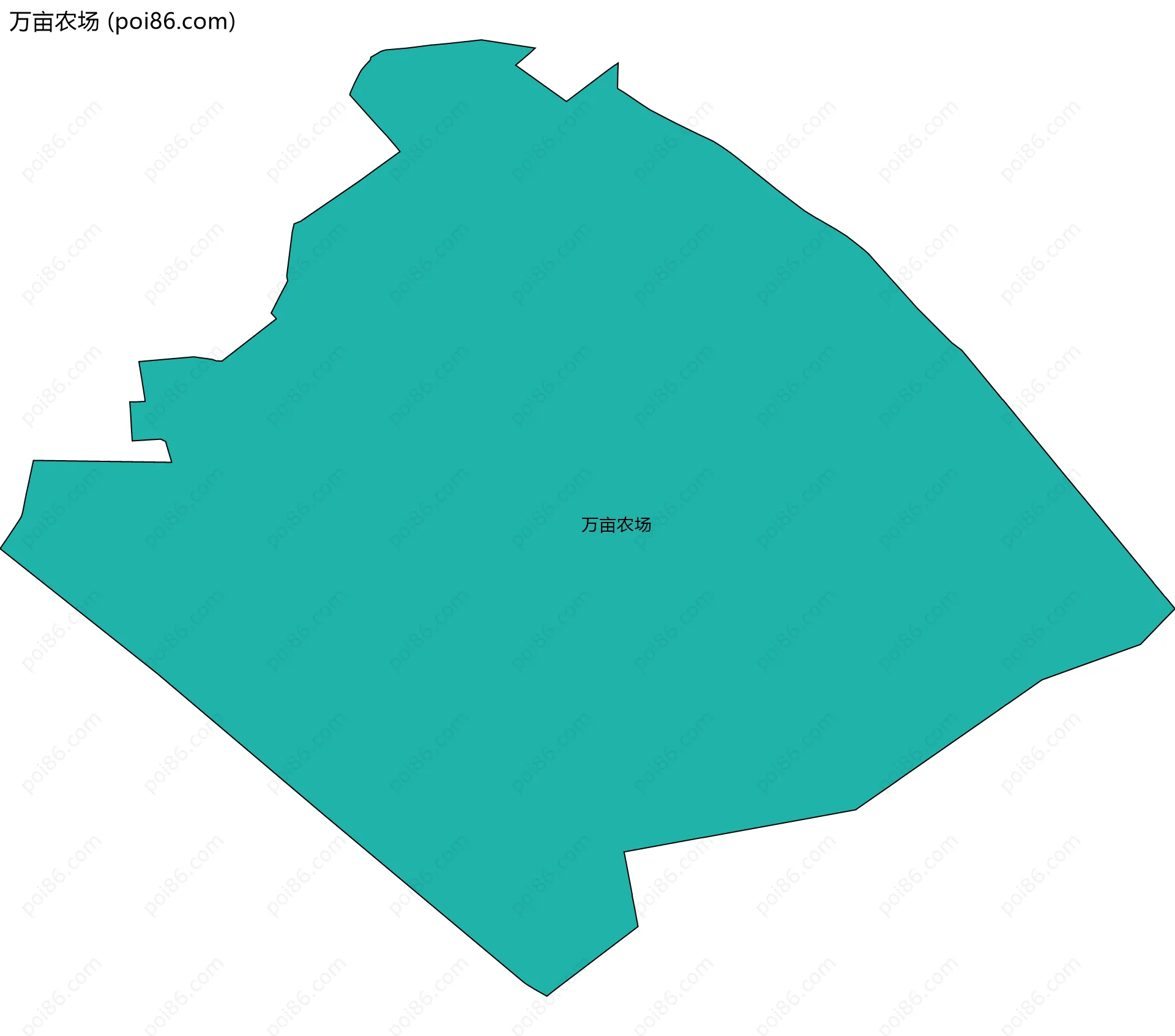 万亩农场边界地图