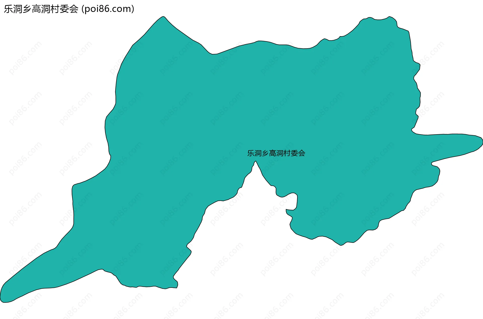 乐洞乡高洞村委会边界地图