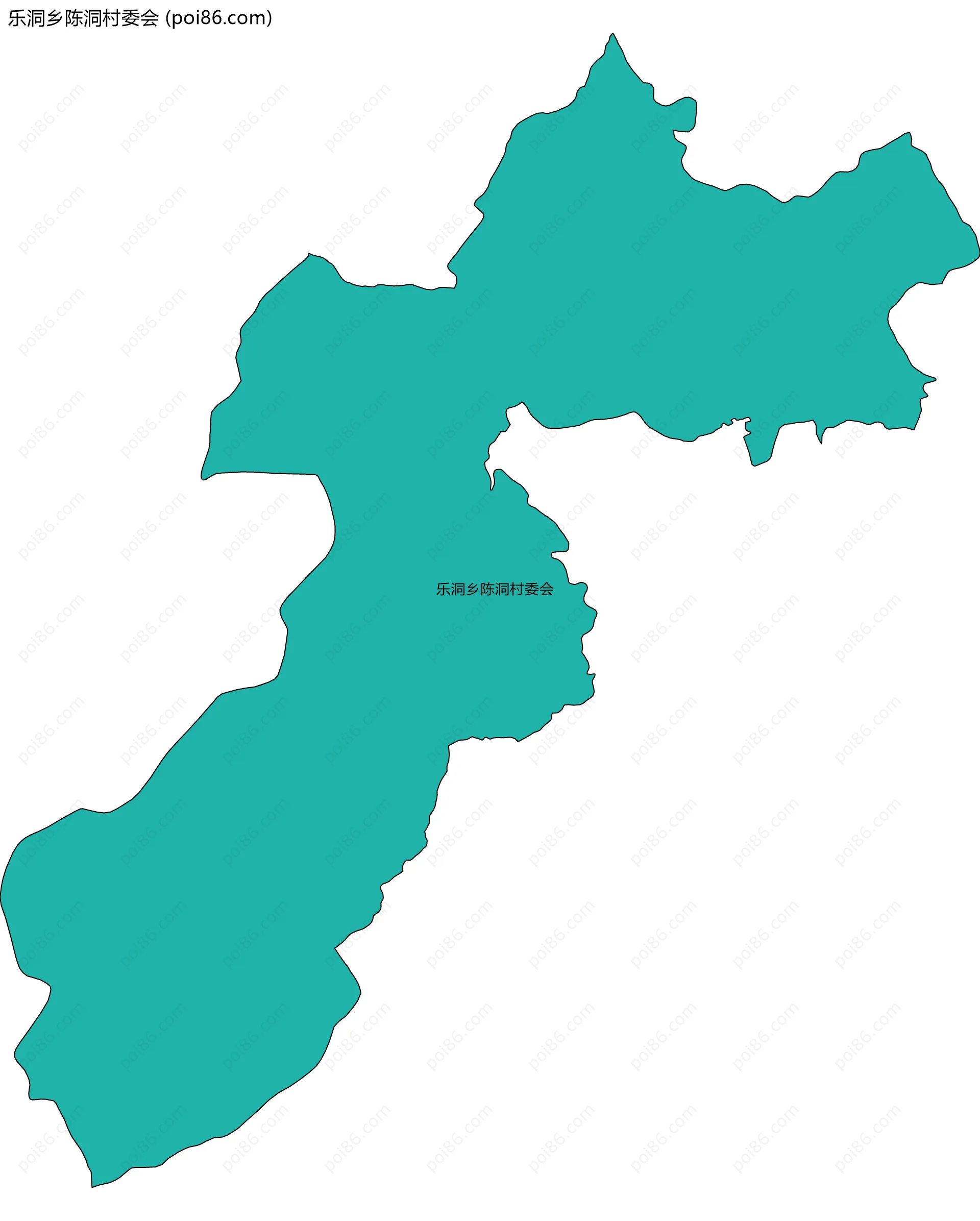 乐洞乡陈洞村委会边界地图