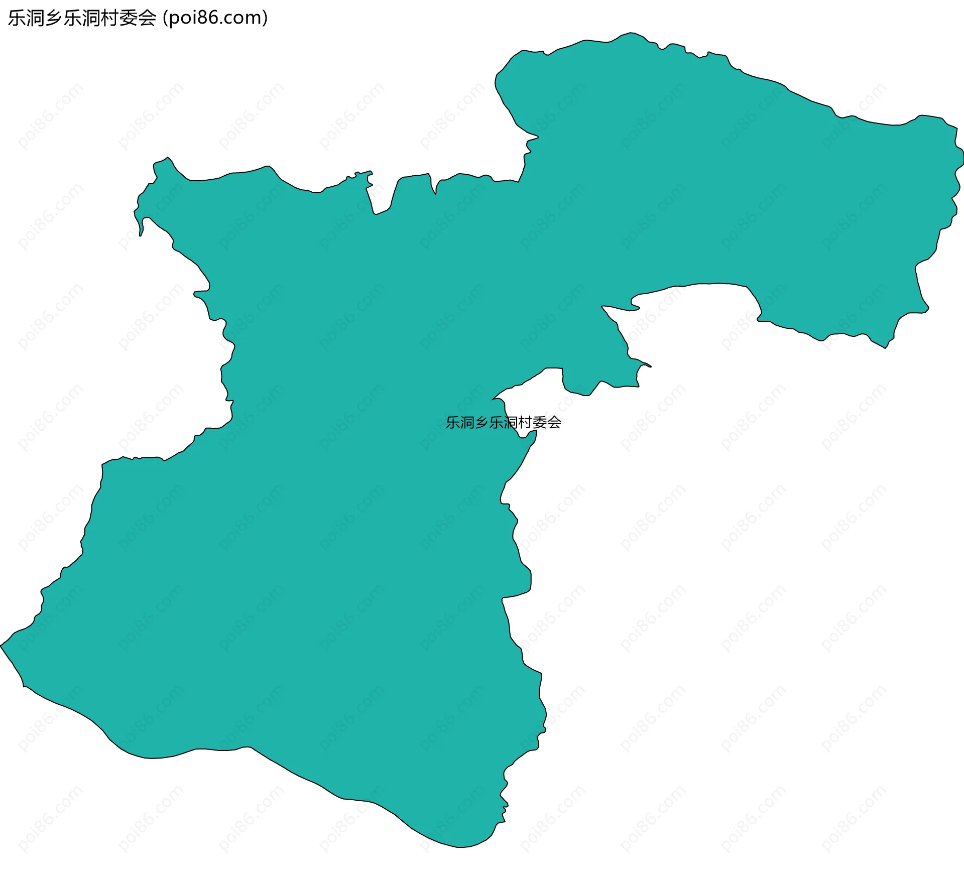 乐洞乡乐洞村委会边界地图