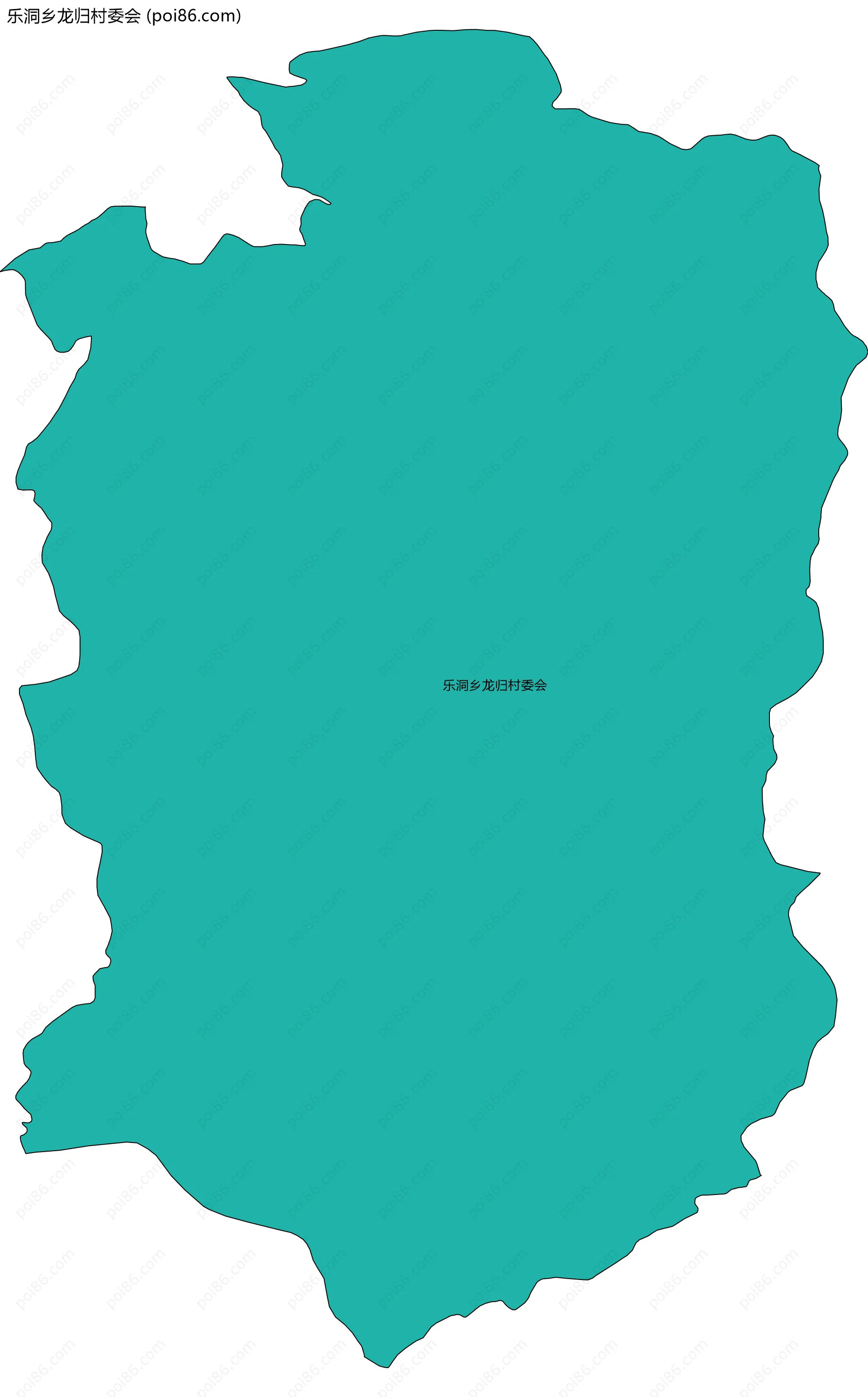 乐洞乡龙归村委会边界地图