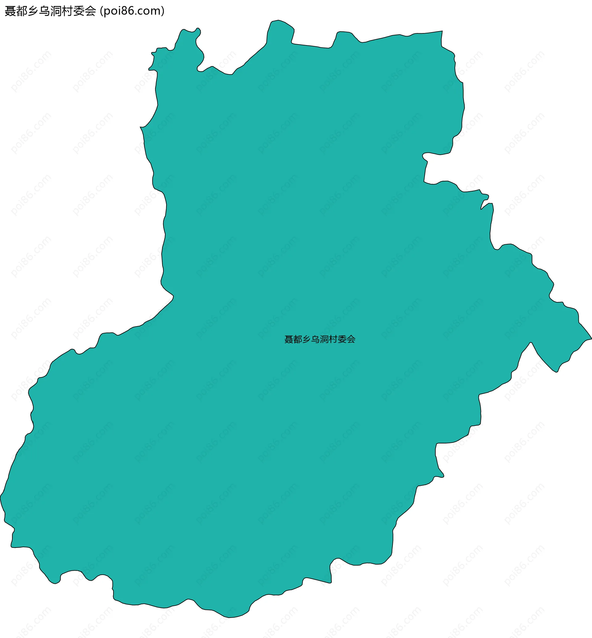 聂都乡乌洞村委会边界地图