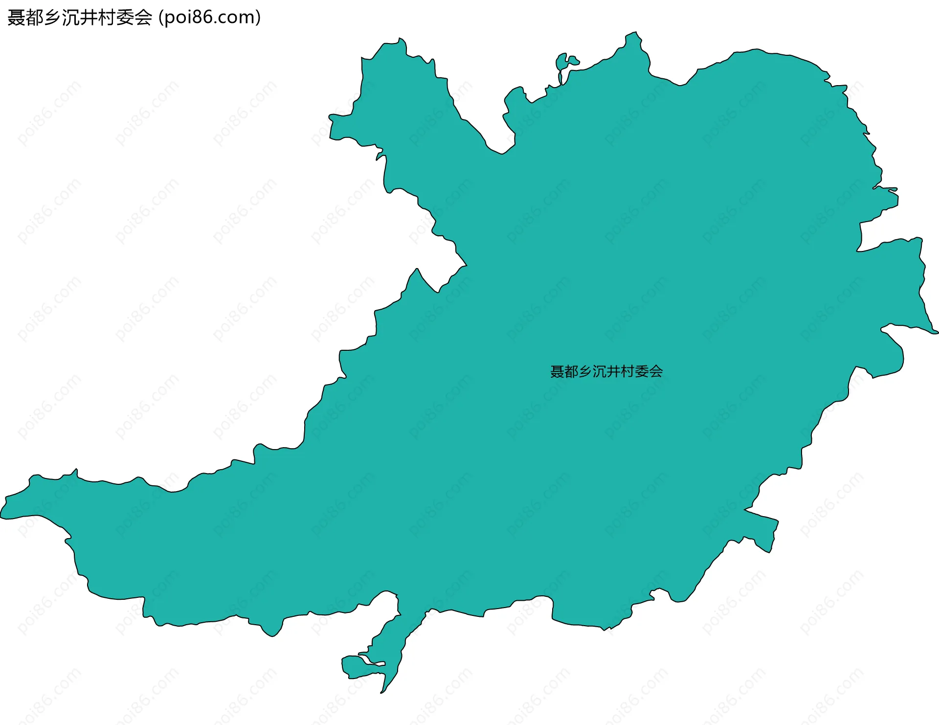 聂都乡沉井村委会边界地图
