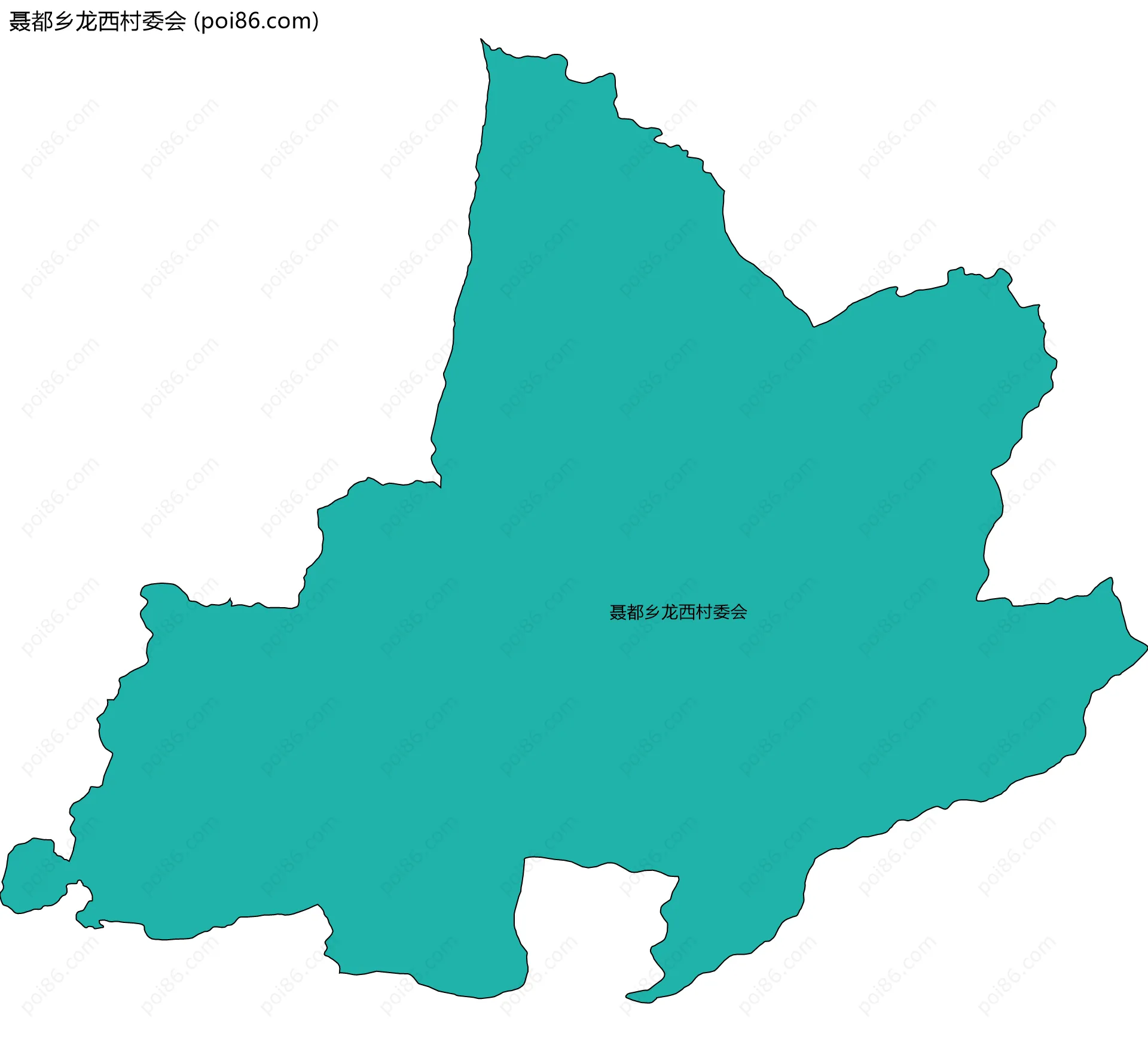 聂都乡龙西村委会边界地图