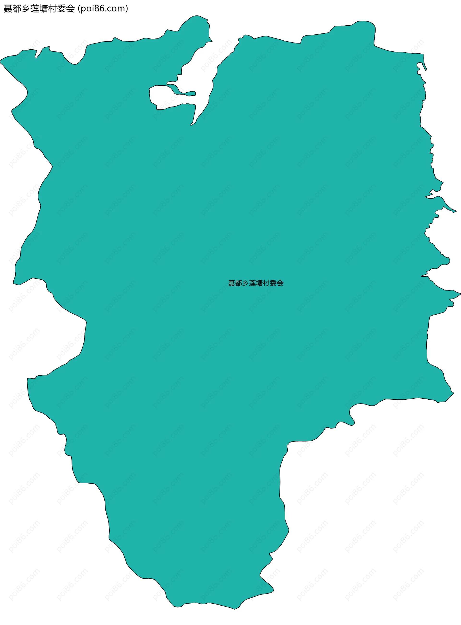 聂都乡莲塘村委会边界地图