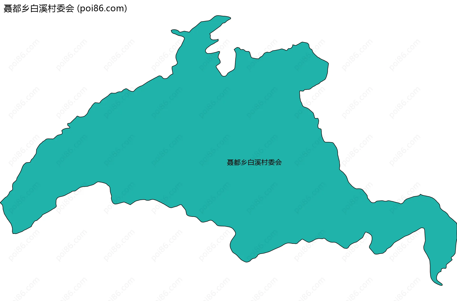 聂都乡白溪村委会边界地图